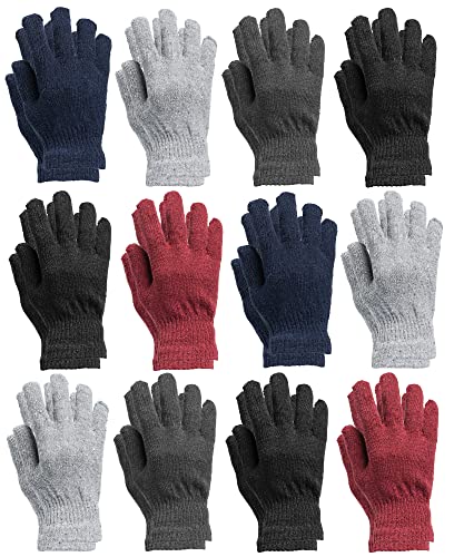 12 Pairs Mens Solids Gloves