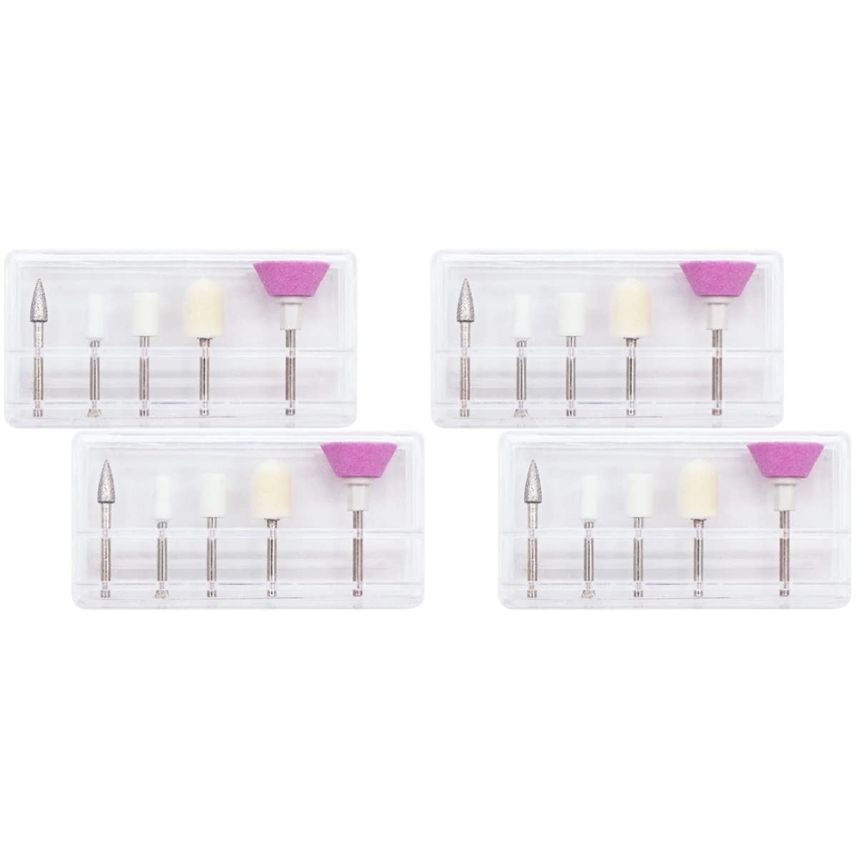 **Beaupretty 20 PCS Nail Drill Bits Set - Professional Nail Art Manicure Replacement Heads for Acrylic, Gel & Natural Nails - Perfect for Home & Salon Use**