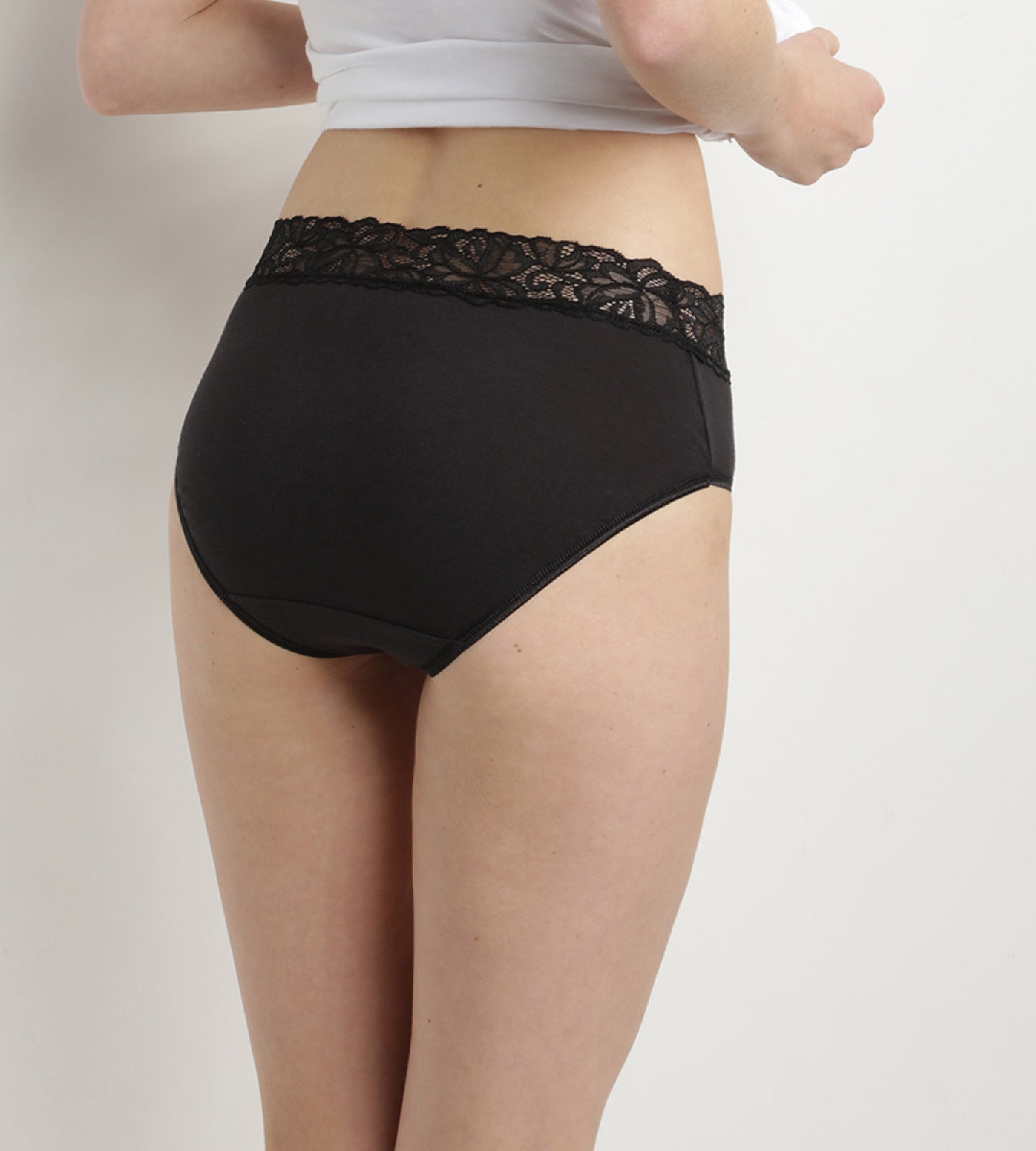 2 Pack High Waist Black Cotton Women's Underwear - Soft & Comfortable for Everyday Wear, Yoga, and Sleep