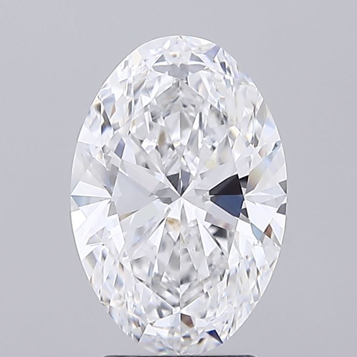 2.89 Carat D Color VVS2 Clarity Oval Lab-Grown Diamond for Engagement Rings & Fine Jewelry