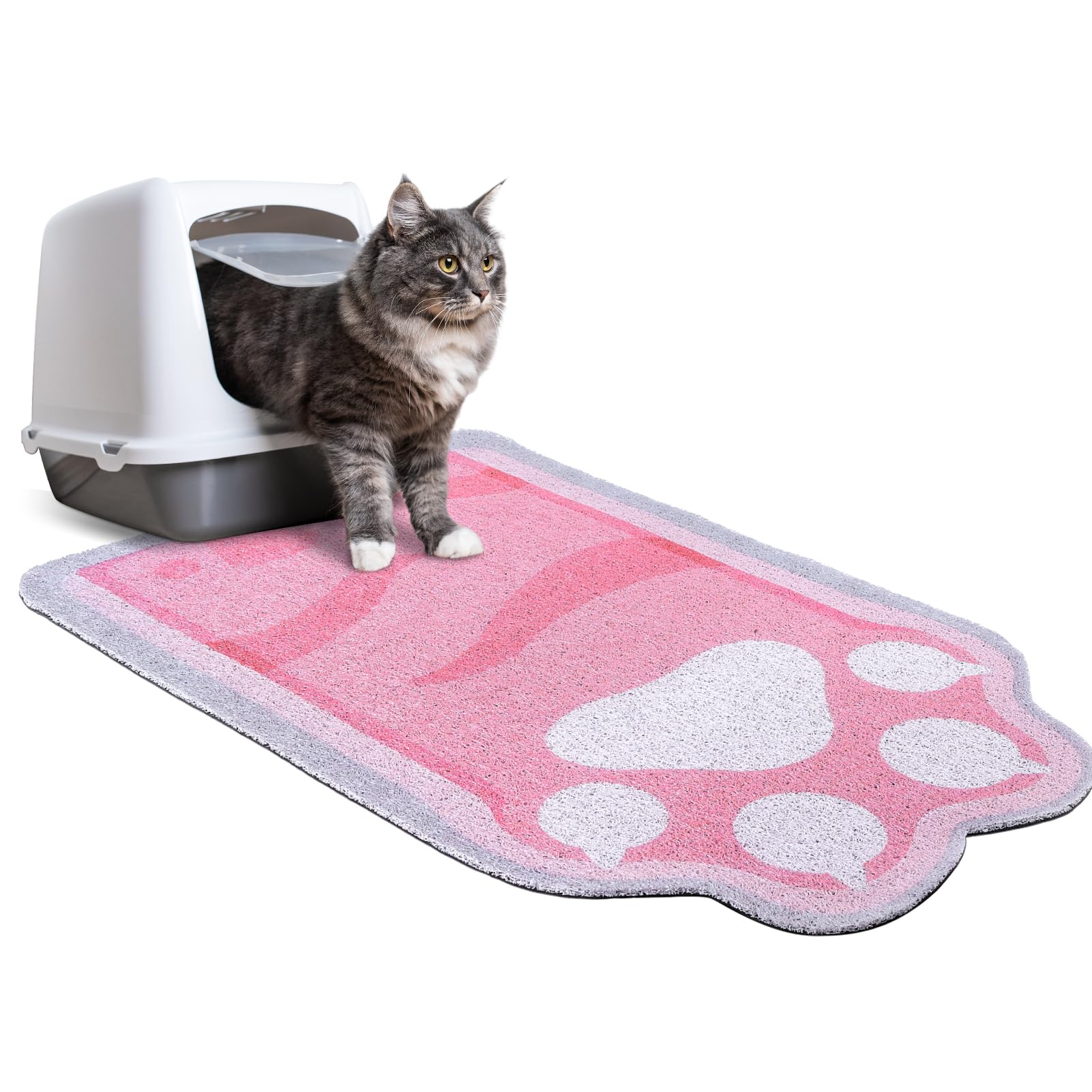 Premium Non-Slip Cat Litter Mat - Extra Large Litter Box Mat with Unicorn Design | Soft, Washable & Durable Kitty Litter Trapping Mat | Cute Cat Food Mat for Easy Cleanup | Perfect for Multi-Cat Homes & Small Apartments
