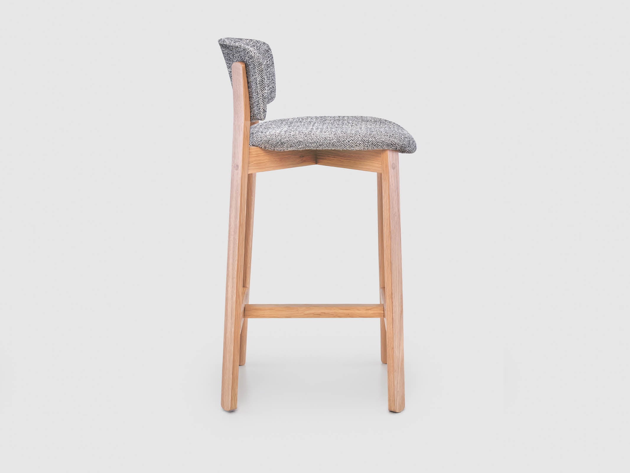 Pinta Stool - Modern Wooden Bar Stool with Backrest for Kitchen, Dining & Home Decor | Perfect for Breakfast Nook, Counter Height Tables & Small Spaces