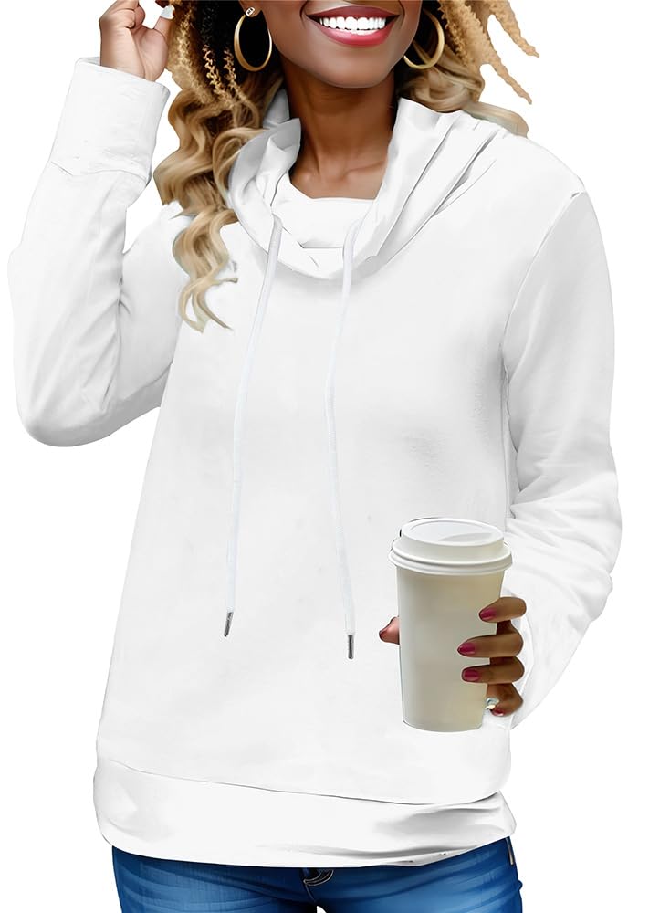 Women's Casual Long Sleeve Pullover Sweatshirt | Soft & Comfortable Nimsruc Crewneck | Perfect for Fall, Winter & Everyday Wear