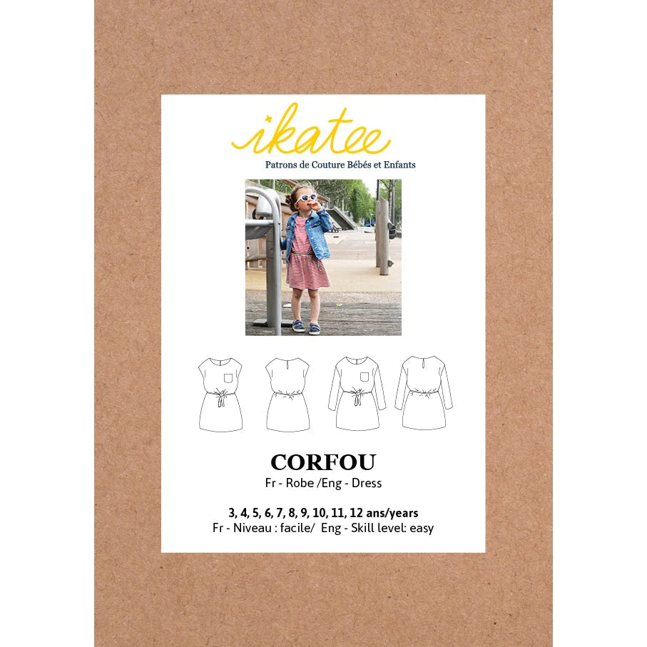 Corfou Dress Sewing Pattern for Girls Age 3-12 Years | DIY Kids Clothing | Perfect for Birthday Parties, School Events & Special Occasions