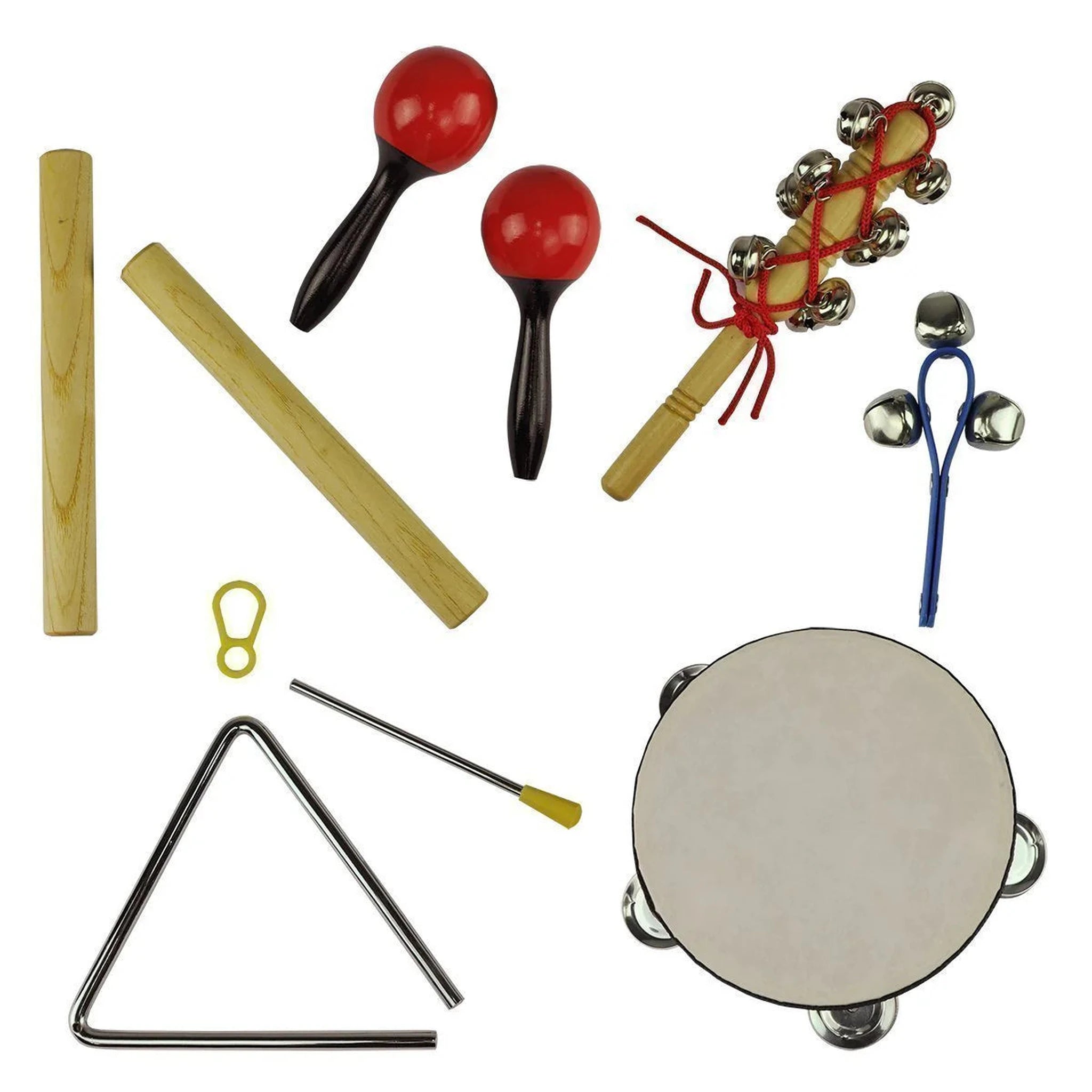 Drumfire 6-Piece Hand Percussion Set with Carry Case - Perfect for Music Lovers, Drum Circles, and Classroom Performances