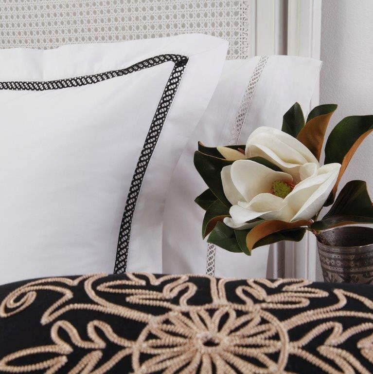 Davinci Chiara Black Quilt Cover Set - Queen Size Luxury Bedding with Quilted Design for Modern Bedrooms | Perfect for Master Bedroom, Guest Room & Hotel Style Decor