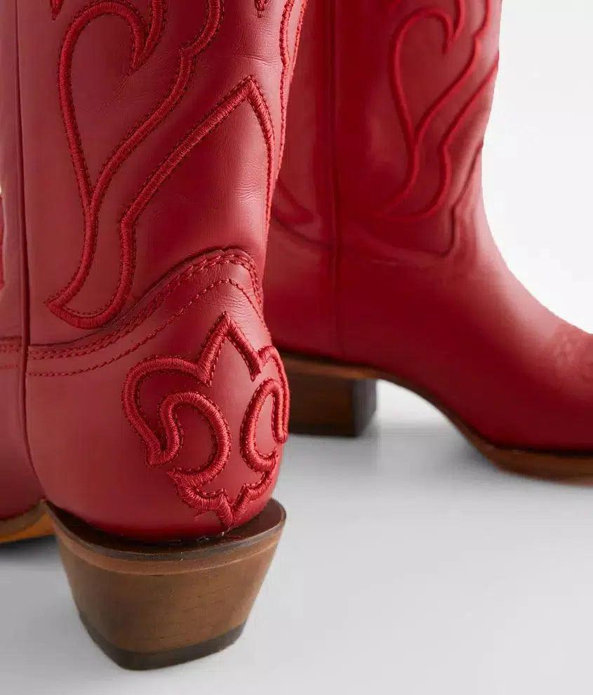 Z5073 Women's Corral Red Western Cowgirl Leather Boots - Stylish & Durable for Rodeo, Country Dancing & Everyday Wear