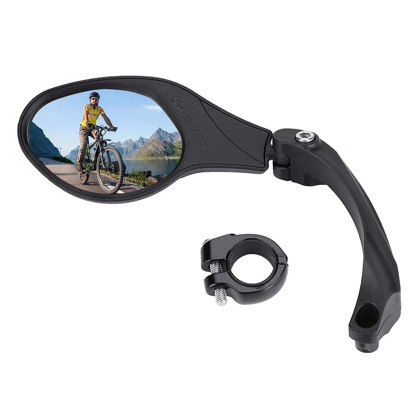360° Adjustable Rotatable Bike Handlebar Mirror - Rear View Safety Mirror for Mountain & Road Bicycles - Perfect for Cycling Commuting & Outdoor Adventures