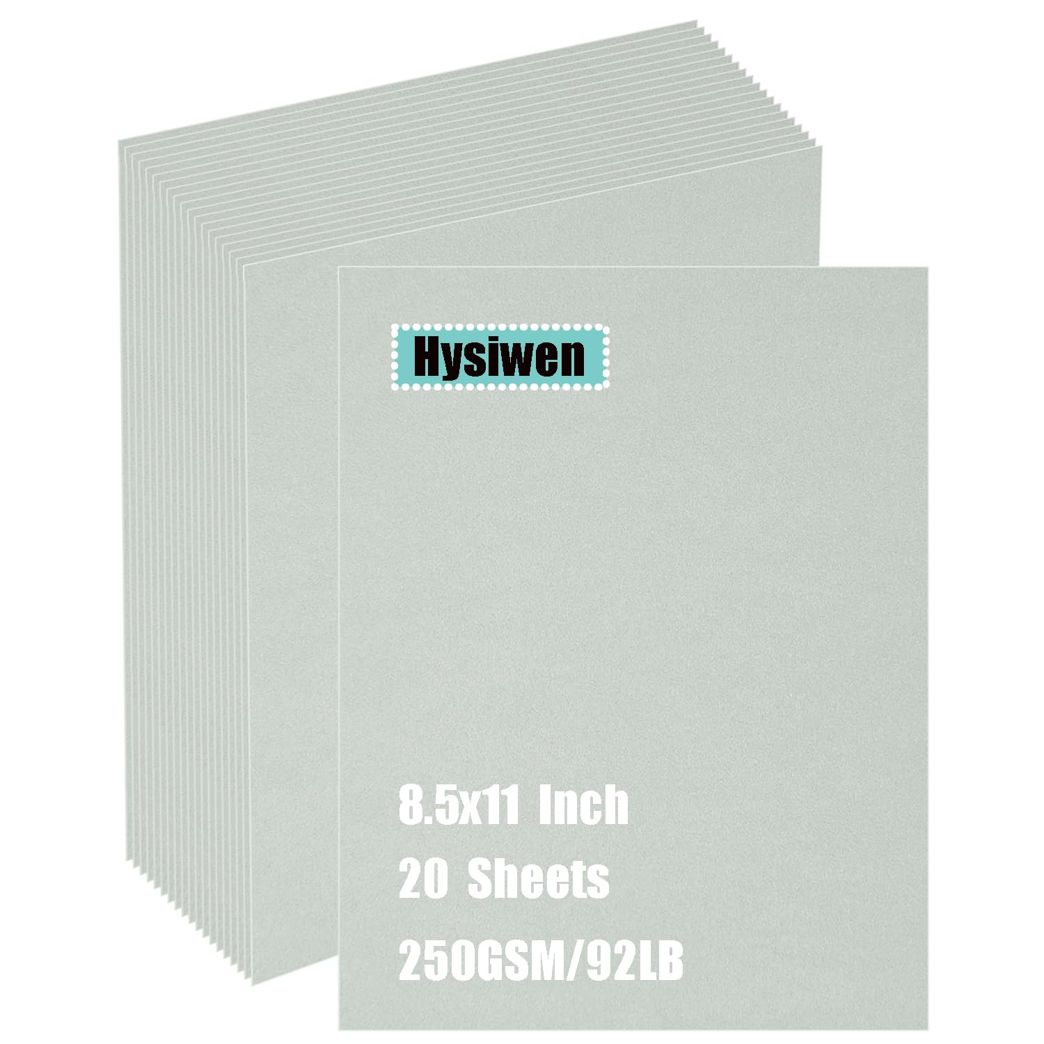 20 Sheets Gray Cardstock Paper 8.5 x 11 Inches, 250gsm/92 lb Thick Premium Craft Paper for Card Making, Invitations, Scrapbooking, DIY Projects - Perfect for Wedding, Birthday, Holiday Crafts & Art Drawing