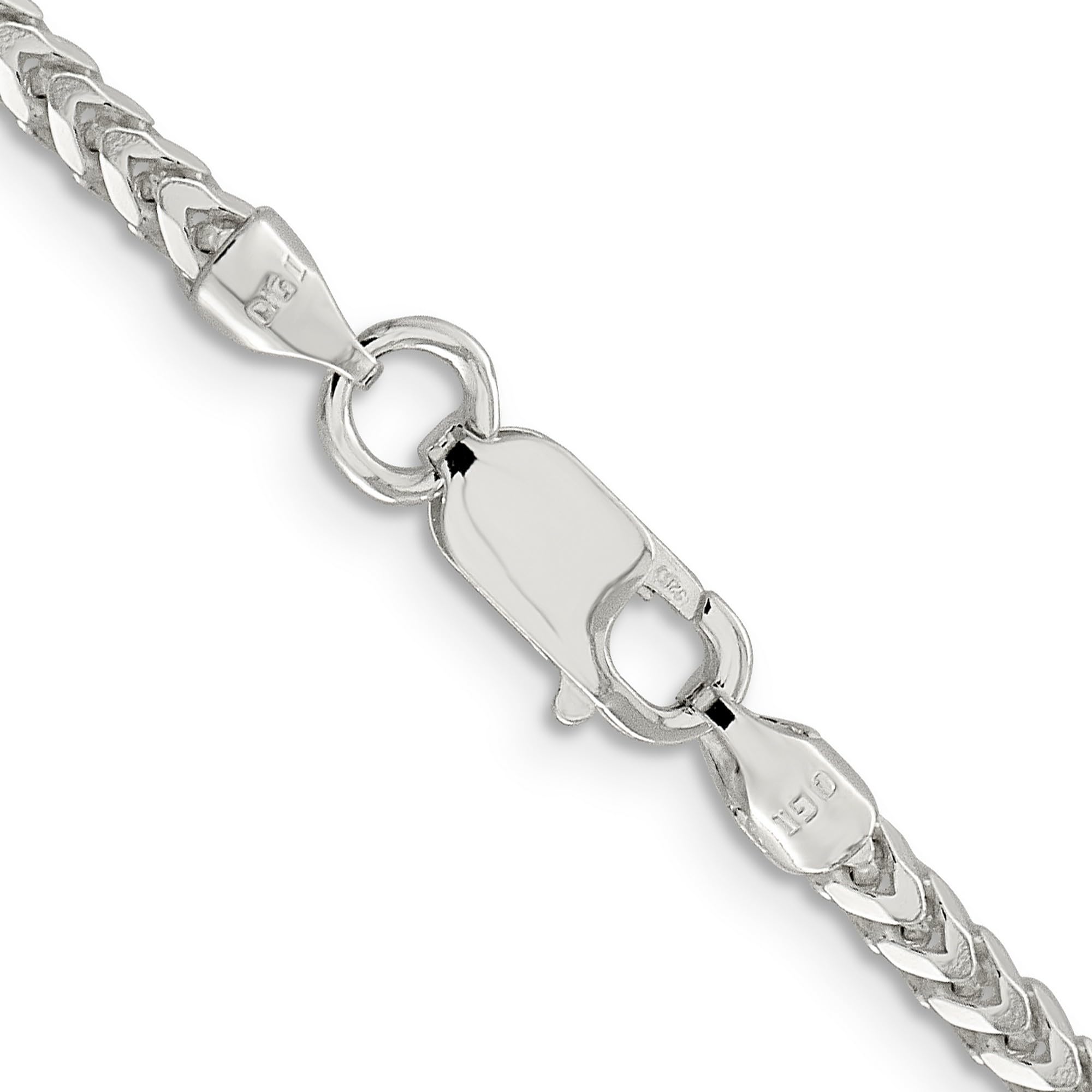 925 Sterling Silver Square Franco Chain Necklace for Women & Men - Durable Jewelry Gift for Anniversary, Birthday & Valentine's Day - Perfect for Layering, Everyday Wear & Special Occasions