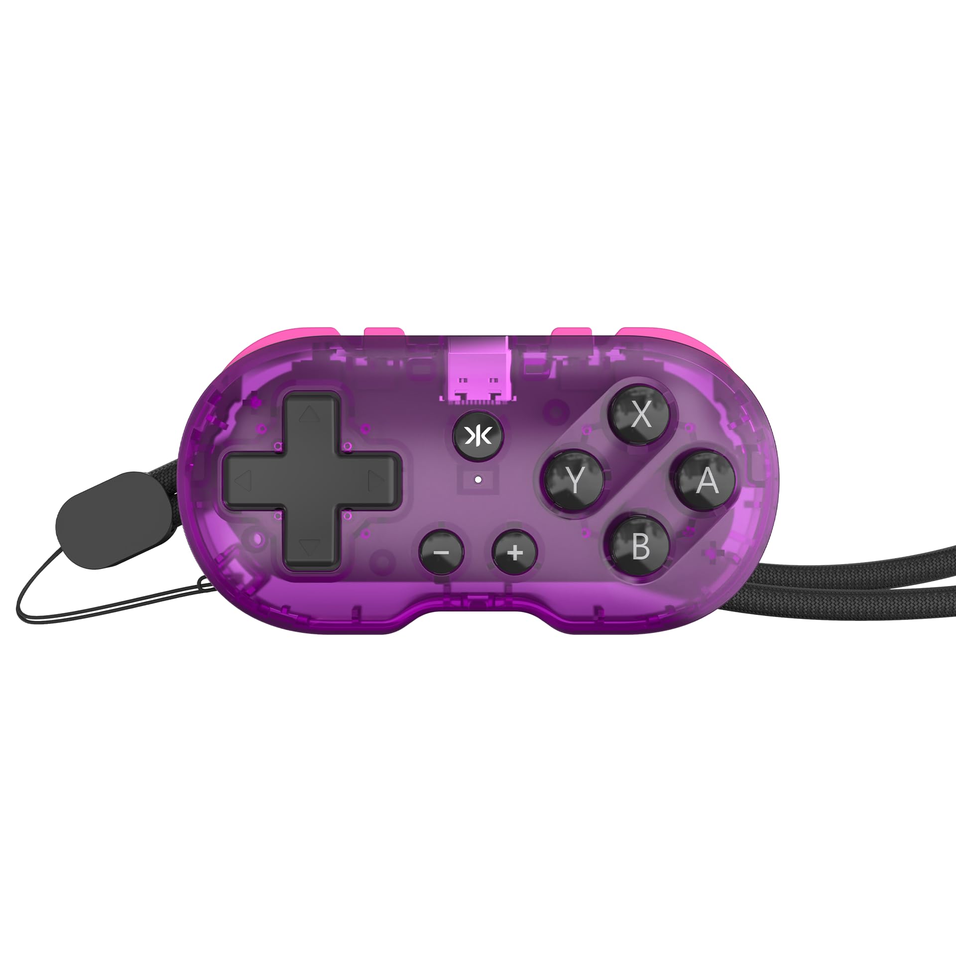CRKD ATOM - Wireless Bluetooth Controller Keychain for Nintendo Switch, PC, Mac, Mobile & Smart TV | Compact Gaming Controller | Portable Design for Travel & Commuting | Atomic Purple Edition