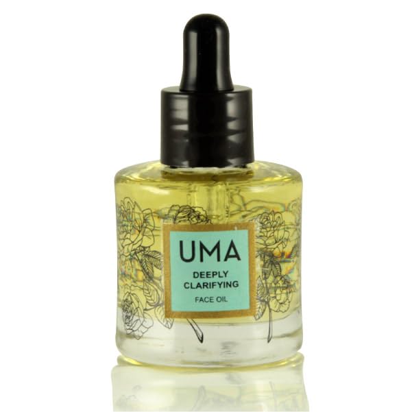 UMA Deeply Clarifying Ayurvedic Face Oil - Organic & Detoxifying Facial Oil for Blemish-Prone, Sensitive Skin | Non-Toxic, Paraben-Free, Clean & Cruelty-Free Skincare | For Oily to Dry Skin (1 fl oz | 30ml) | Perfect for Daily Hydration & Acne Treatment