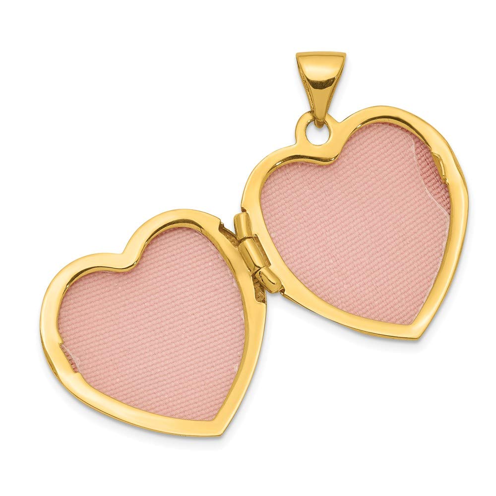 14K Gold Floral Locket Pendant with Diamond Accents for Gifts & Special Occasions