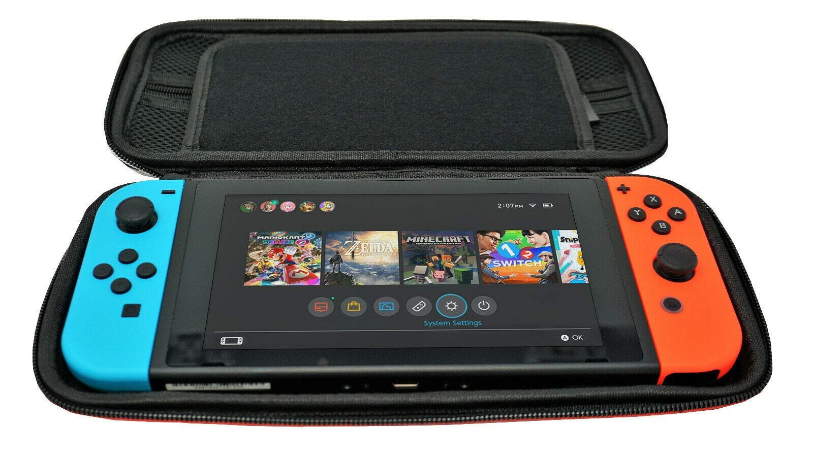 AGOZ Protective Carrying Case for Nintendo Switch - Durable Travel Cover Shell Pouch for Switch Console & Accessories | Perfect for Gaming On-The-Go, Travel Protection, and Storage Organization
