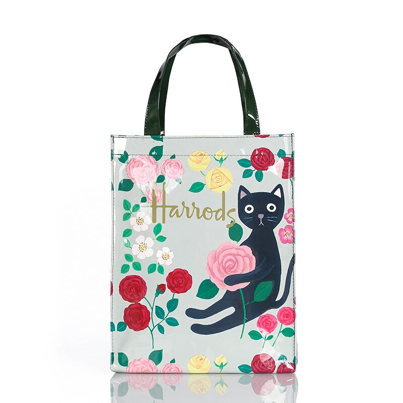 Eco-Friendly Women's Floral Tote Shopping Bag - Reusable Grocery Bag for Beach, Market & Daily Use