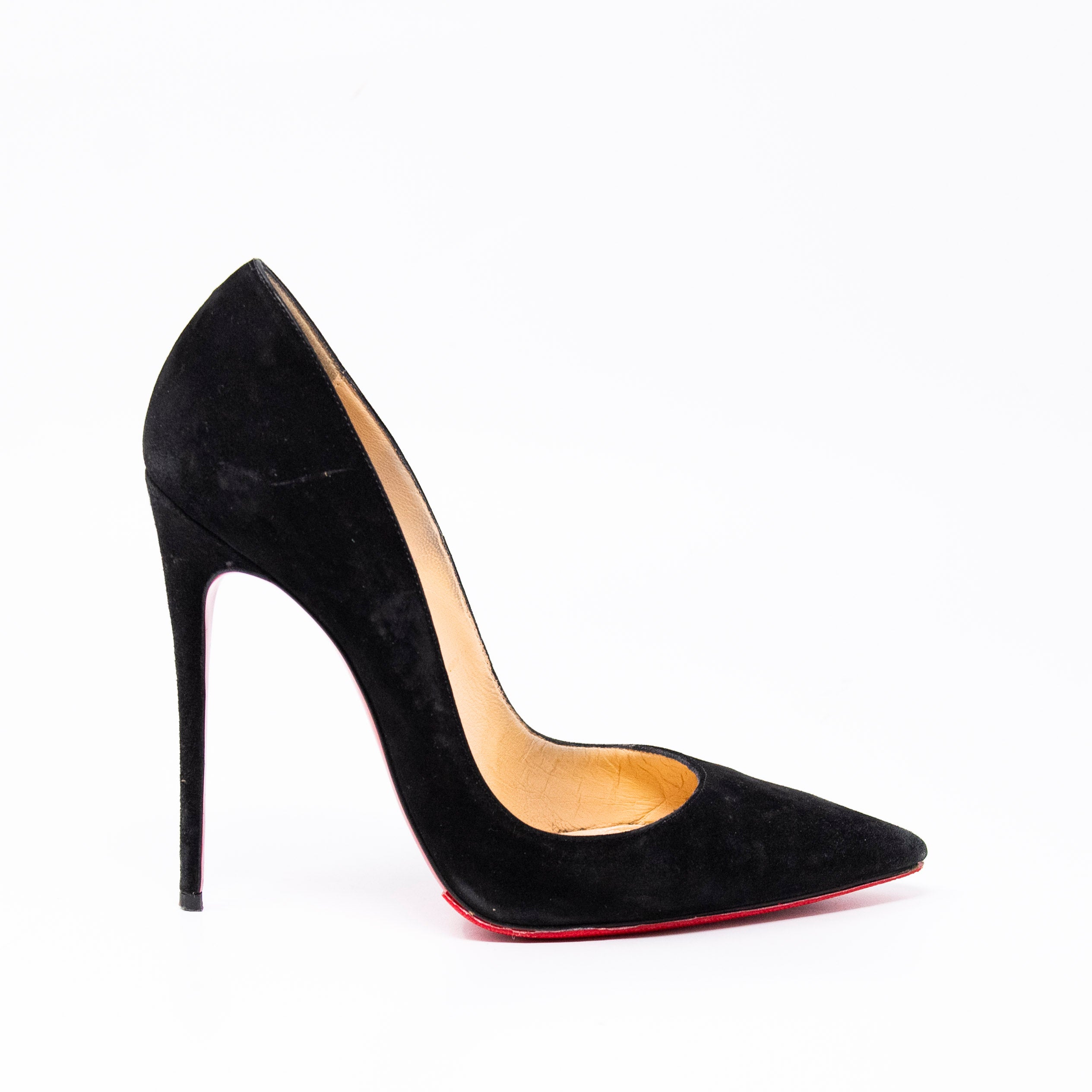 Christian Louboutin Black So Kate 120mm Patent Leather Pumps Size 37 - Elegant Pointed Toe High Heels for Women, Perfect for Evening Parties, Weddings & Special Occasions