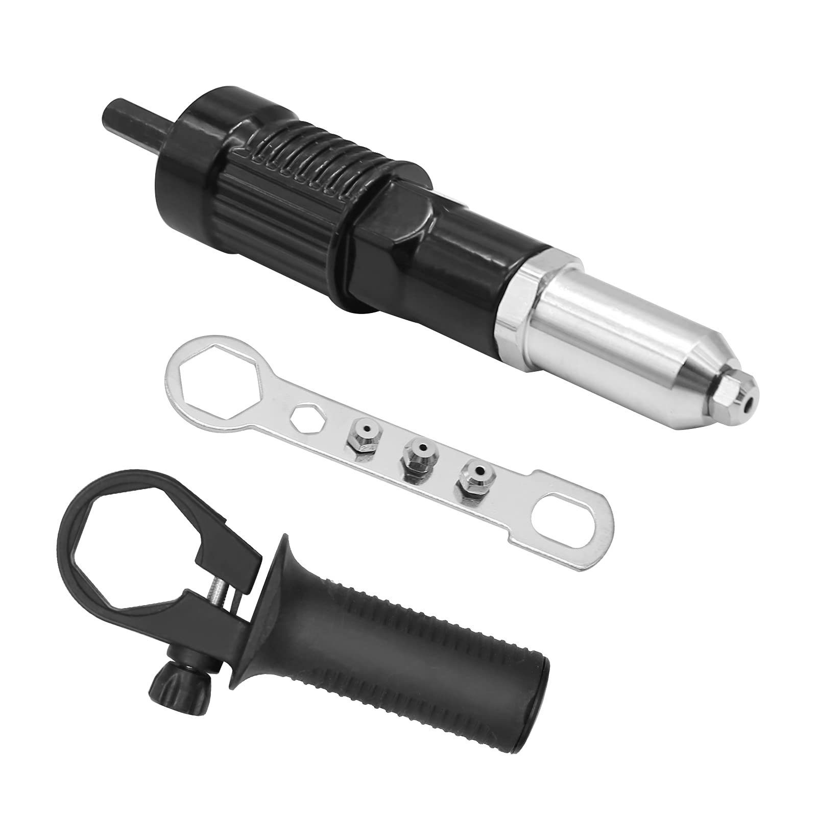 Heavy Duty Pop Rivet Gun Kit - Cordless Rivet Tool with Drill Attachment for Metal, Wood & Plastic - Perfect for DIY Projects, Auto Repair & Home Improvement