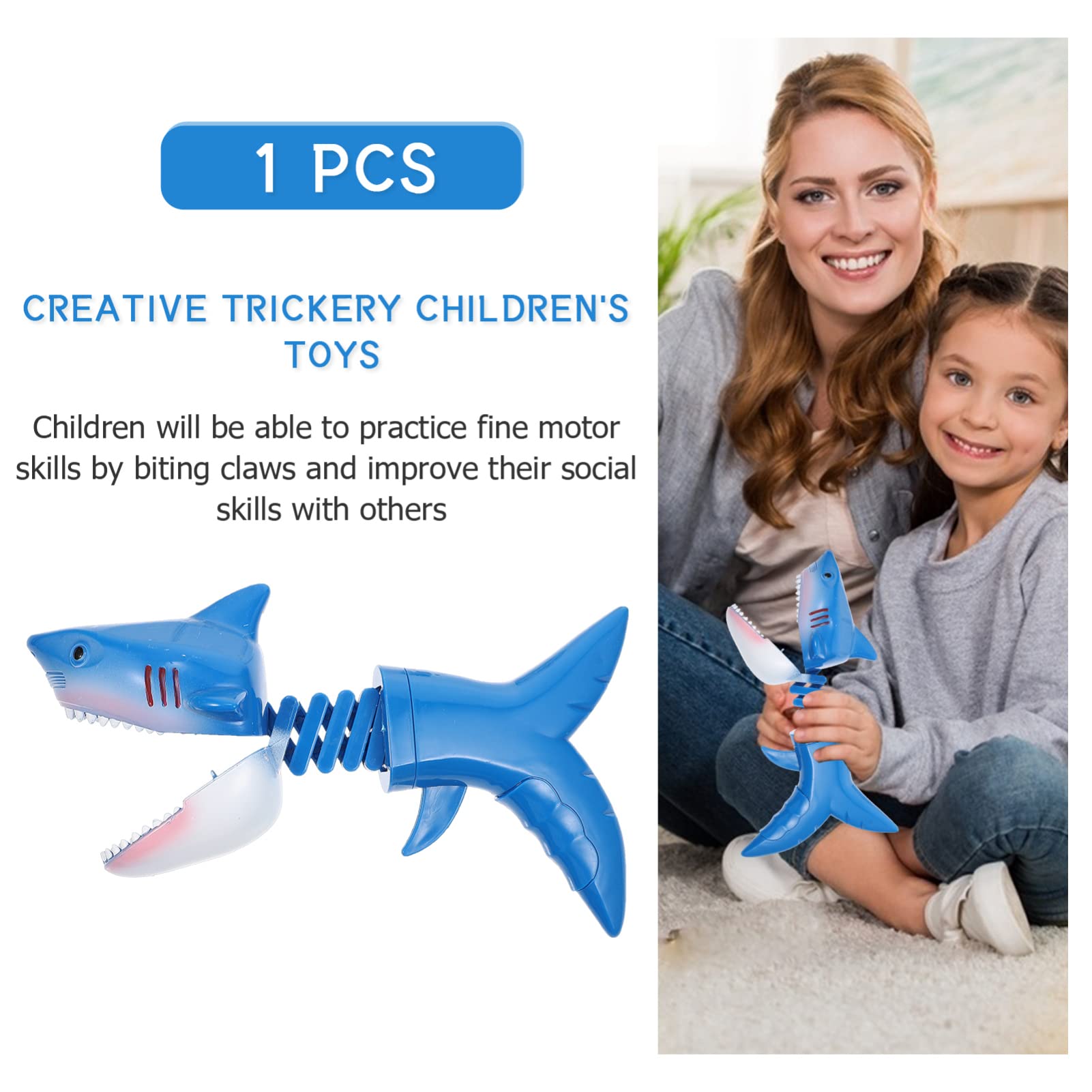 Dinosaur & Shark Grabber Claw Game Toy - Interactive Hungry Shark Puppet & Ocean Animal Figures for Kids - Fun Pretend Play, Party Favors, and Classroom Rewards