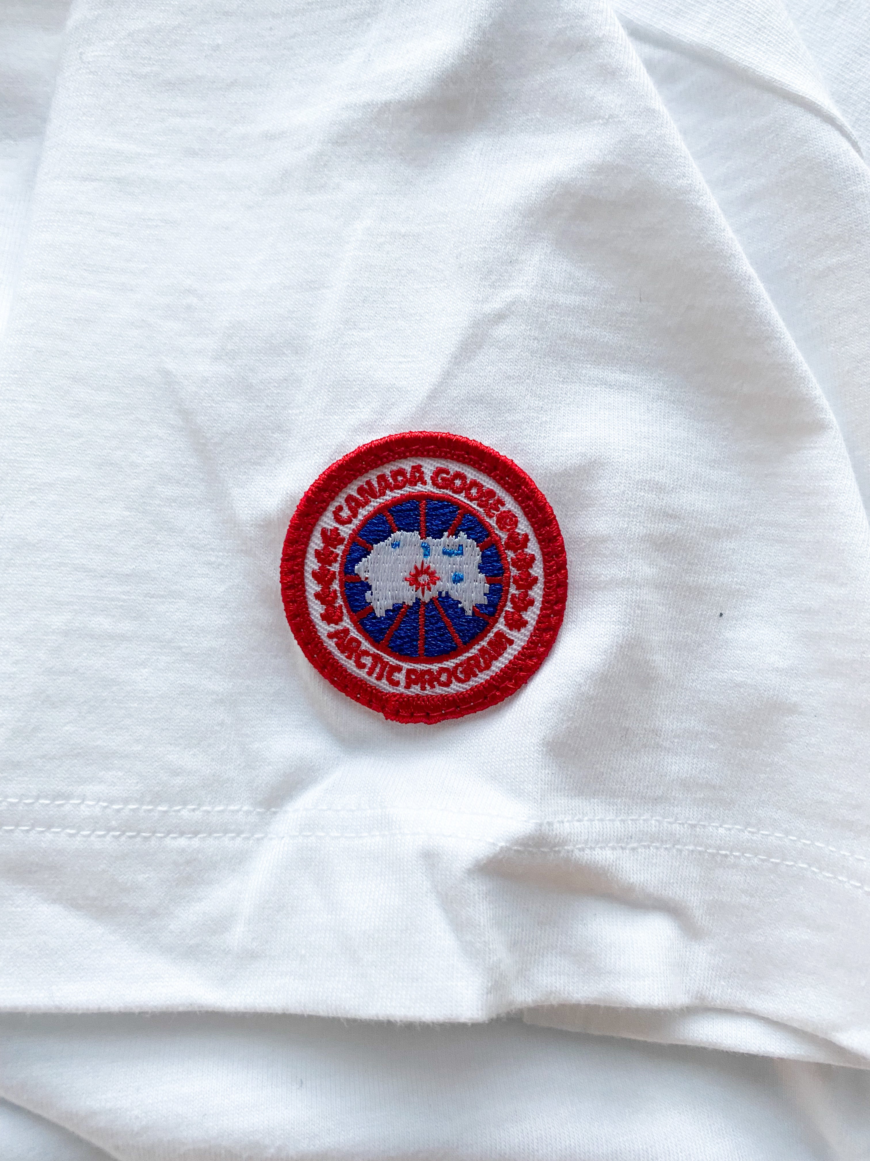 Canada Goose White Badge Women's T-Shirt | Premium Cotton Short Sleeve Tee for Casual Wear & Outdoor Activities