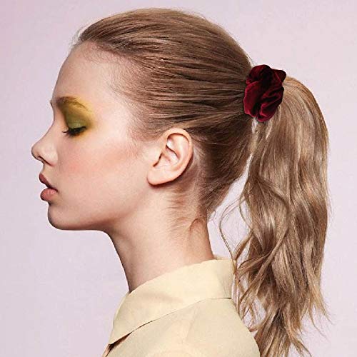 PABULUM Velvet Hair Scrunchies for Women & Girls - 12 Pack Multicolor Hair Bands for VSCO Style, School, Work & Everyday Use