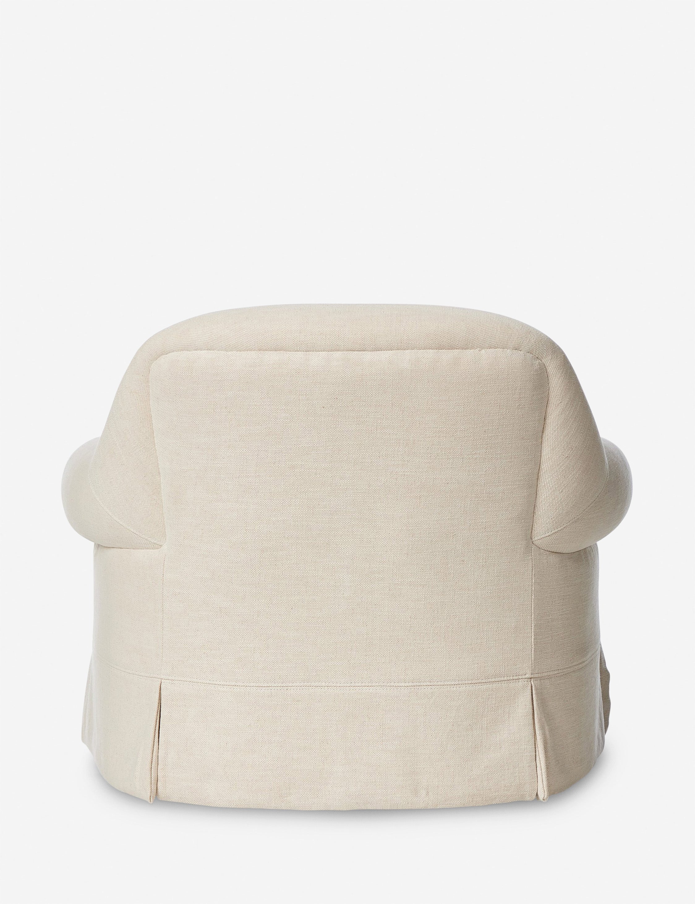Arden Slipcover Swivel Chair by Amber Lewis x Four Hands - Modern Upholstered Accent Chair with 360° Rotation - Perfect for Living Room, Bedroom or Office