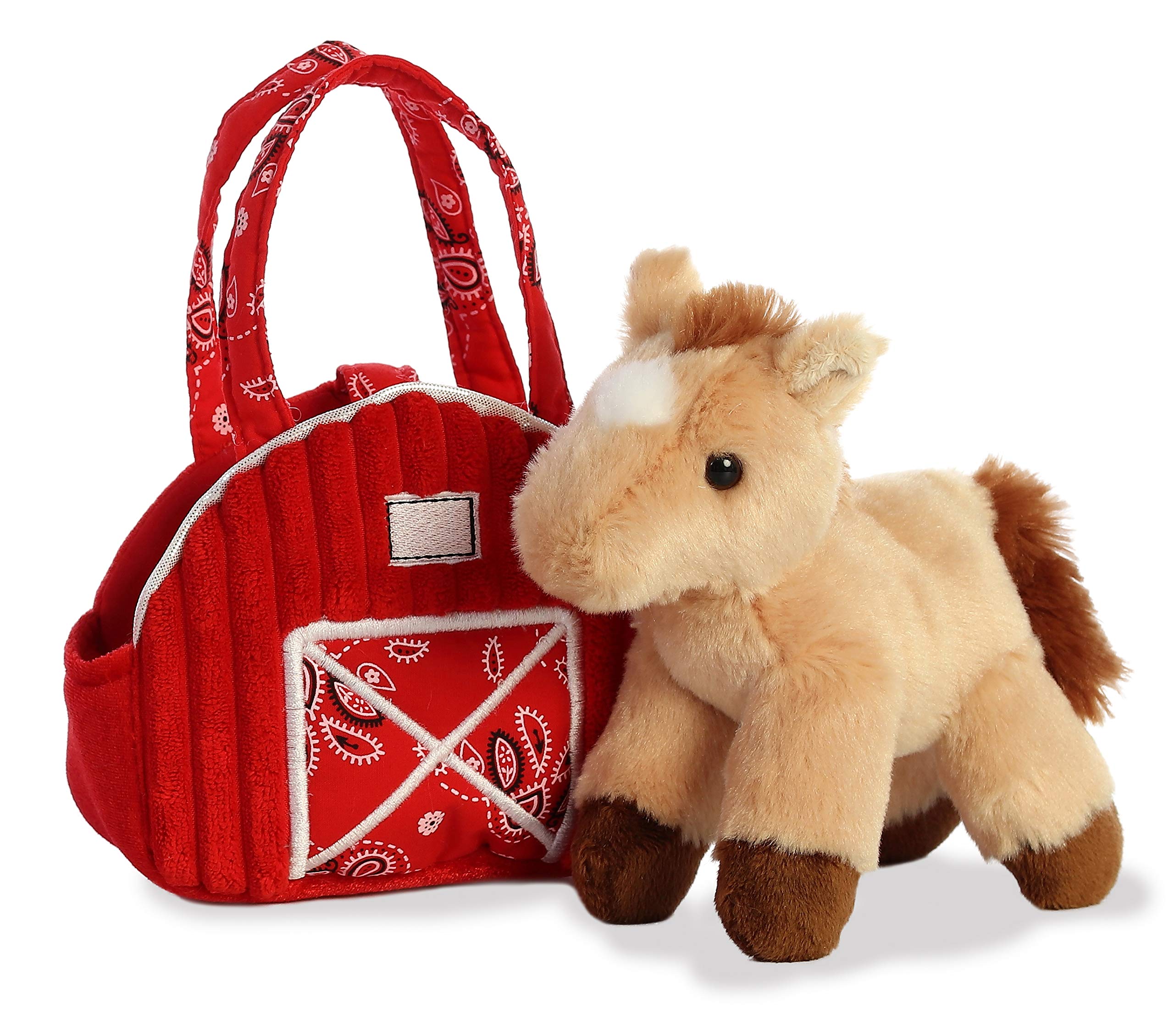 Aurora® Fashionable Fancy Pals™ Red Barn Horse Plush Toy - 7 Inch Soft Stuffed Animal for Kids, Cute Collectible Gift for Girls & Boys - Perfect for Bedtime, Travel & Playtime