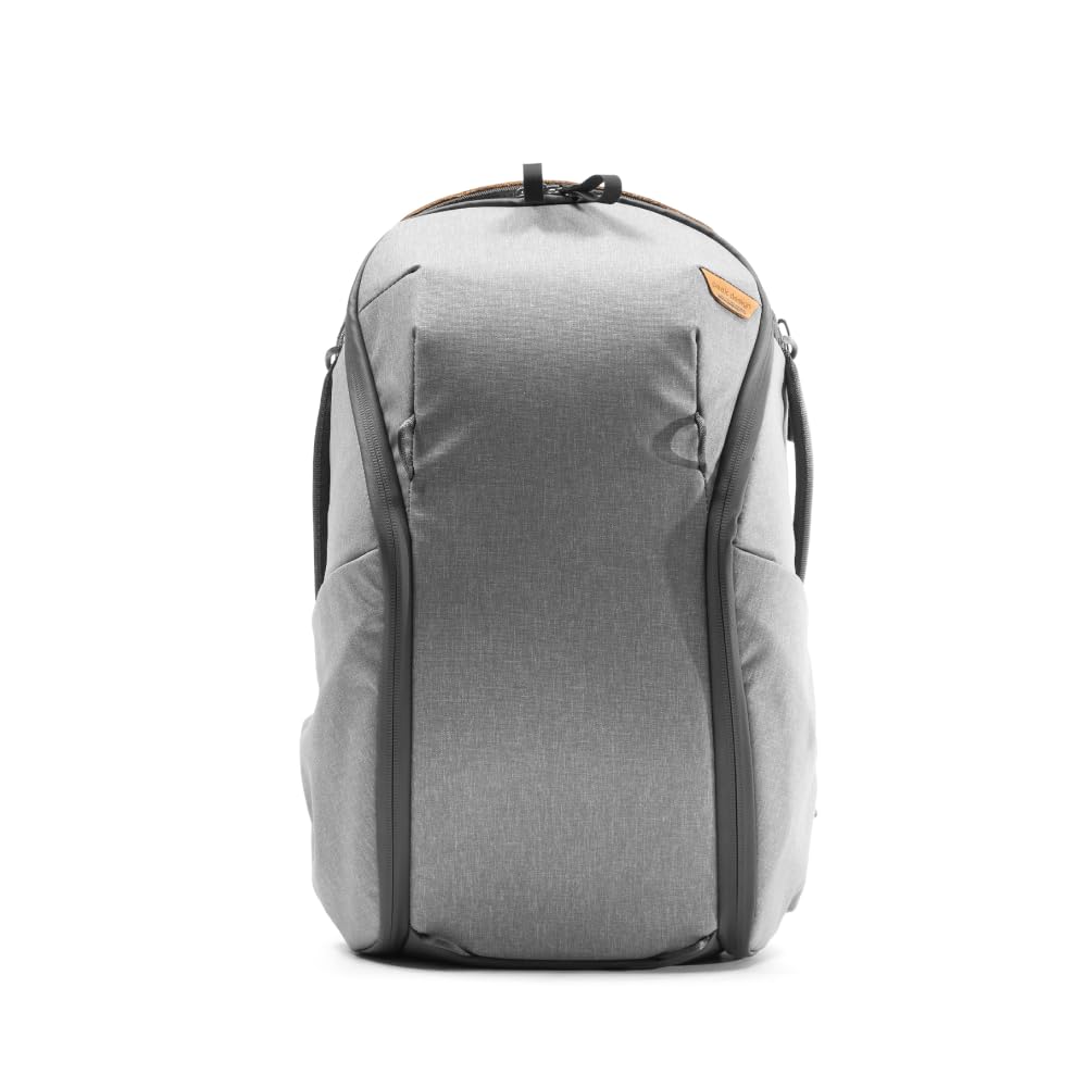 Peak Design Everyday Backpack Zip 15L Ash - Waterproof Carry-On Laptop Backpack with Padded Sleeve for 15