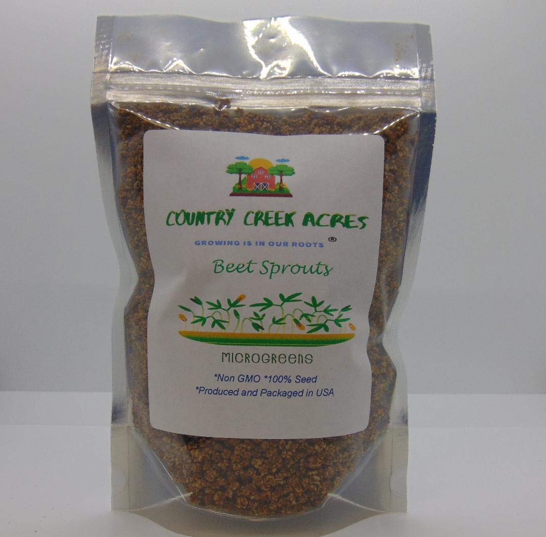 Non-GMO Beet Seeds for Microgreens & Sprouting - 10 LBS Bulk - High Germination Rate - Country Creek Acres Brand - Perfect for Juicing, Hydroponics, Gardening & Growing Fresh Salad Sprouts at Home