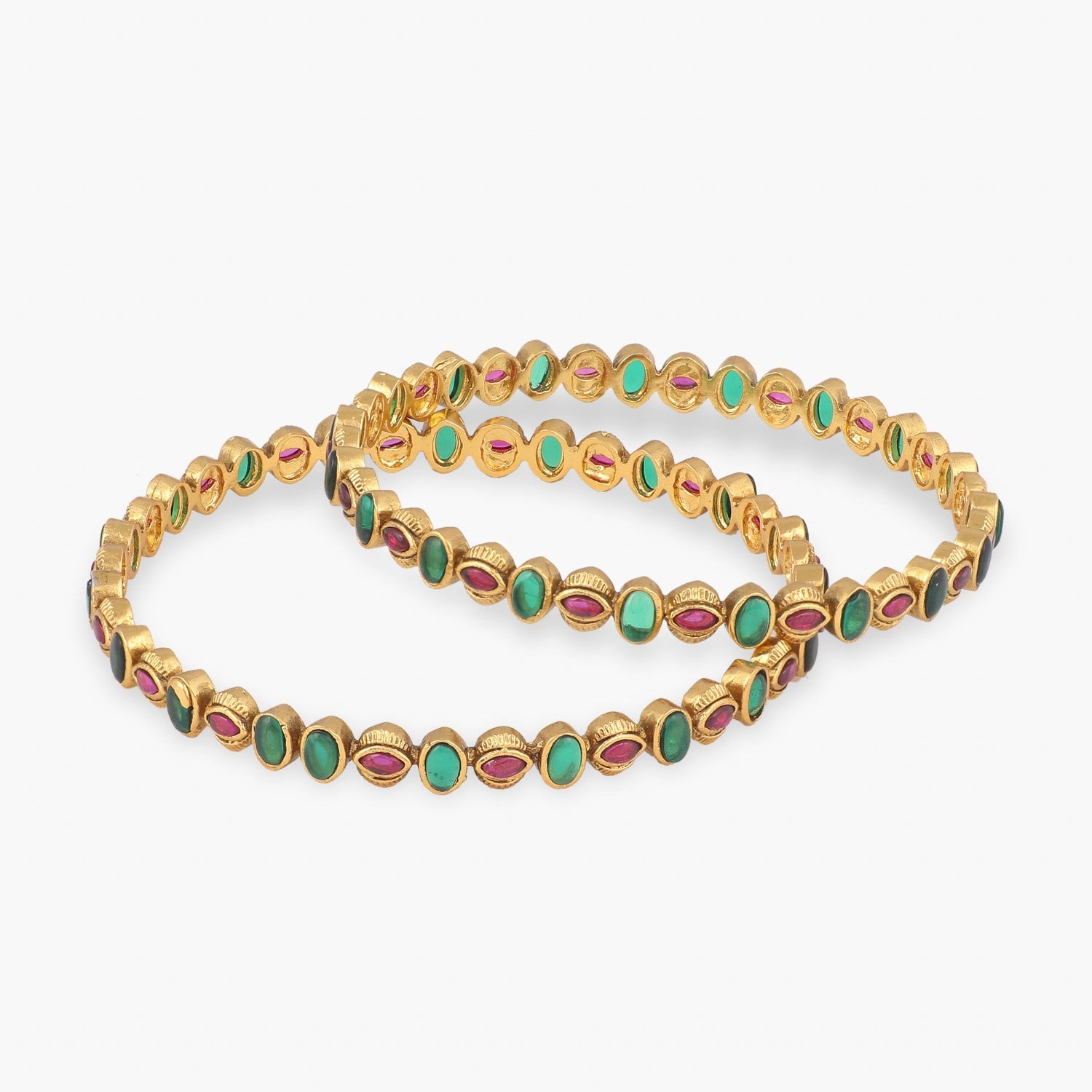 Gatha Antique Bangles - Vintage Indian Jewelry for Women, Handcrafted Brass Bangle Bracelets - Perfect for Weddings, Festivals & Boho Fashion