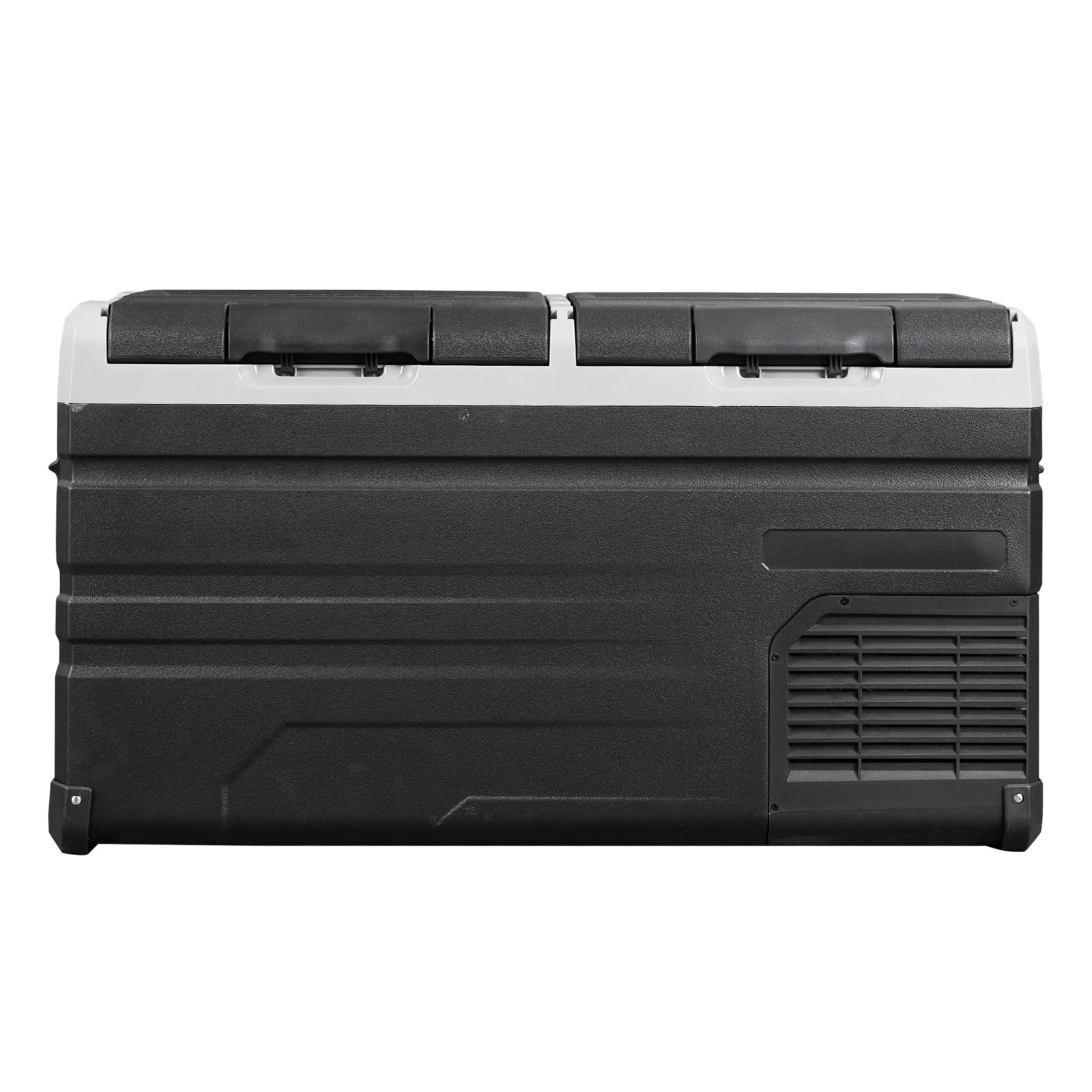 VEVOR 12V/24V DC & 110-240V AC 80 Quart Dual Door Portable Refrigerator Freezer - Electric Compressor Cooler for Truck, RV, Boat, Camping, Travel & Home Use | Compact Fridge for Food, Drinks & Medication Storage