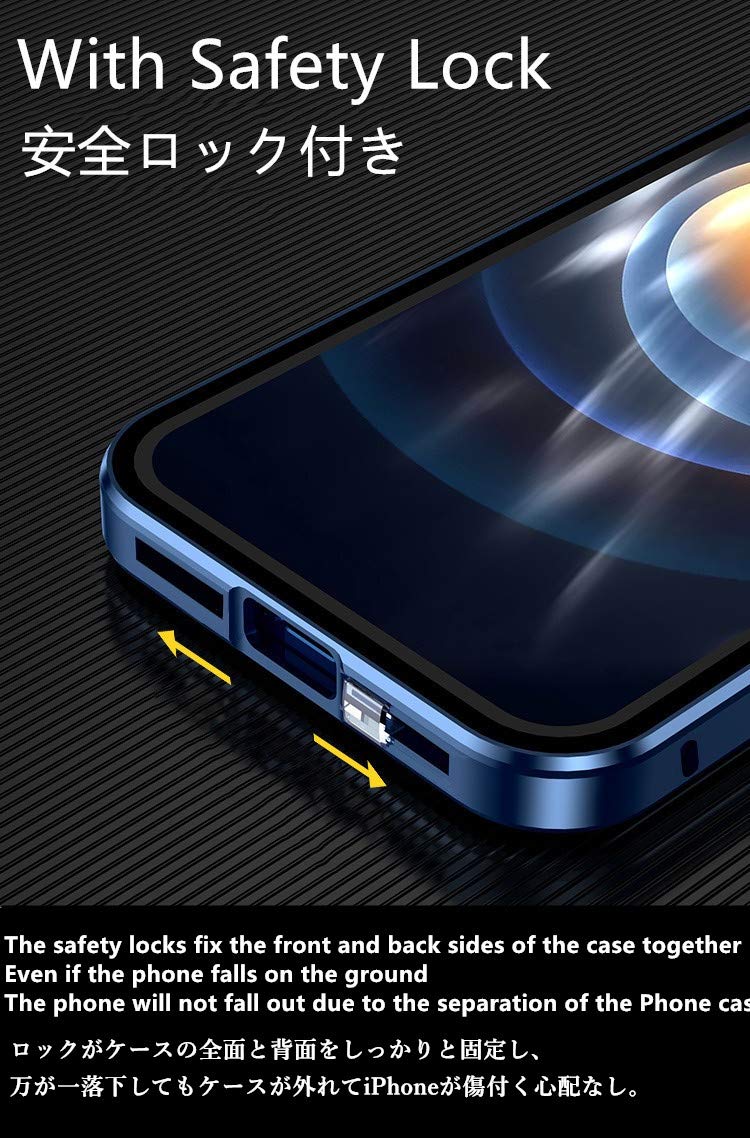 Lockable Magnetic Case for iPhone 11 Pro - 360° Full Body Protection with Tempered Glass Screen & Camera Lens Protector, Clear Bumper Cover with Safety Lock (Silver) | Perfect for Outdoor Activities, Travel & Daily Use