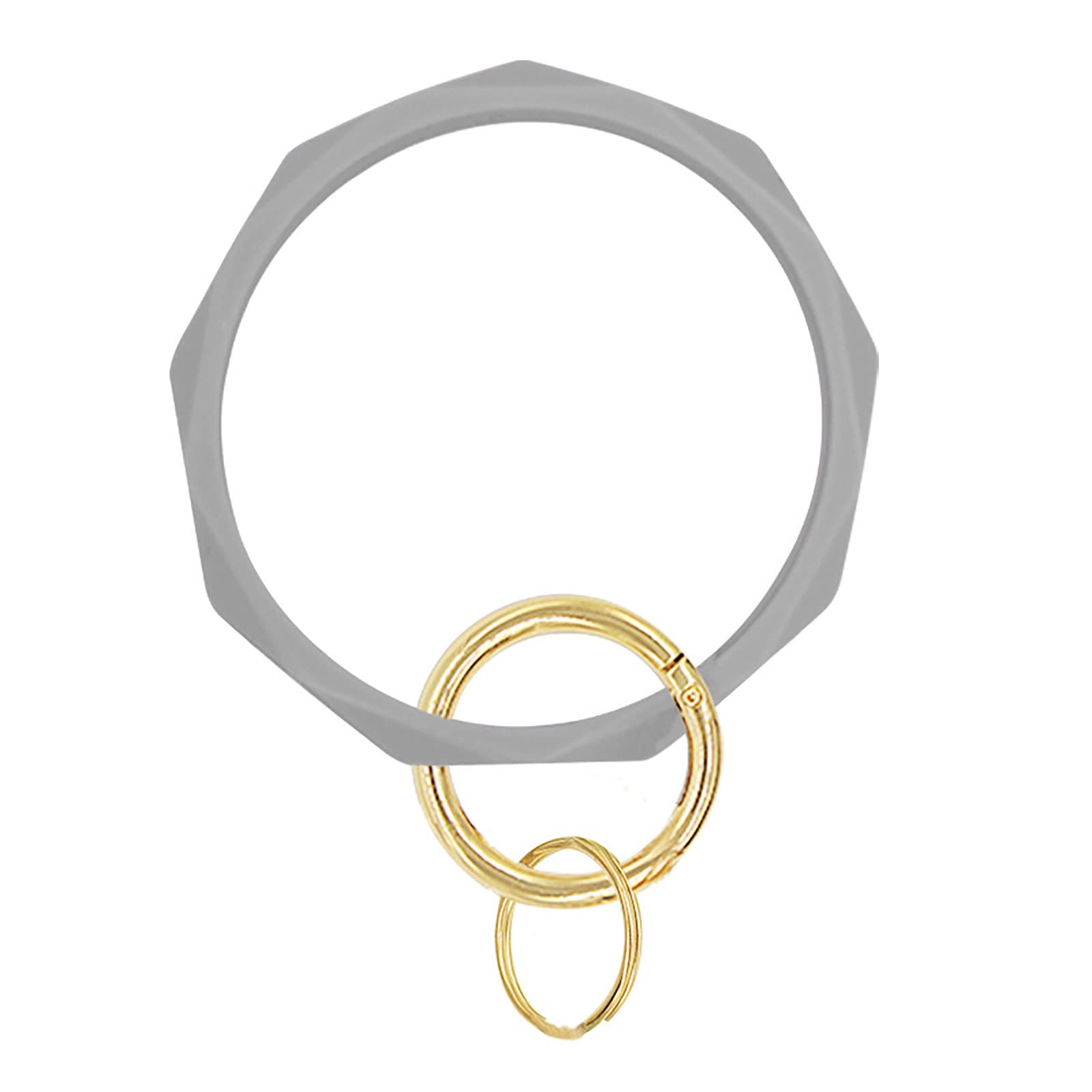 Leopard Silicone Keychain Bracelet for Women - Stylish Wristband Accessory
