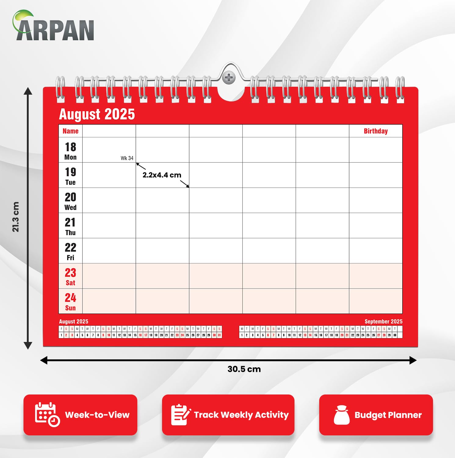 2025 Family Wall Calendar - Weekly Planner with Large Grids for Home & Office Organization | Perfect for Scheduling, Meal Planning & Family Events