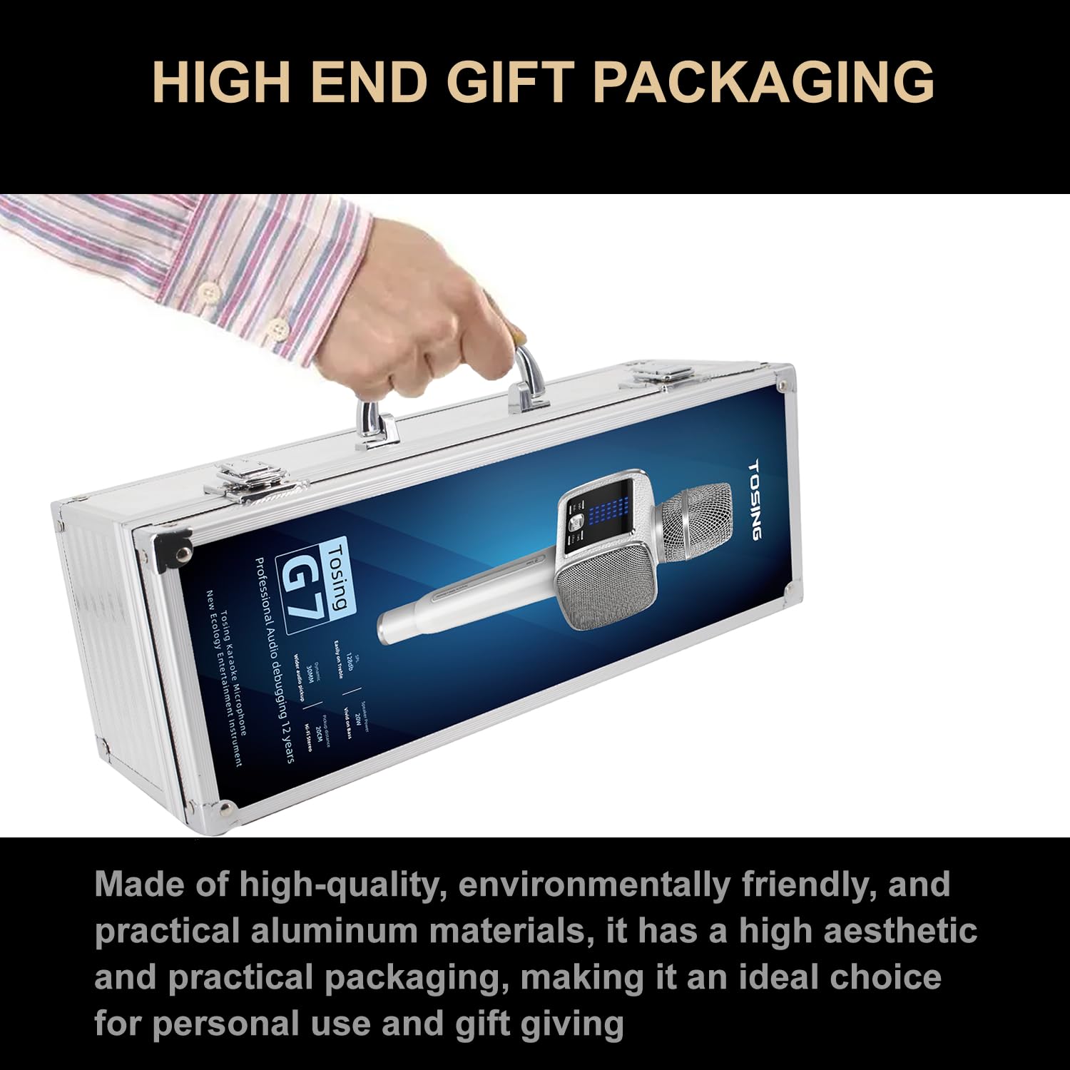 TOSING G7 Professional Karaoke Machine with Bluetooth Microphone - Portable PA Speaker System for Adults & Kids - Wireless Singing Mic for Home, Party, Car, Church & Outdoor Events | Perfect for Family Gatherings, Birthday Celebrations & Karaoke Nights