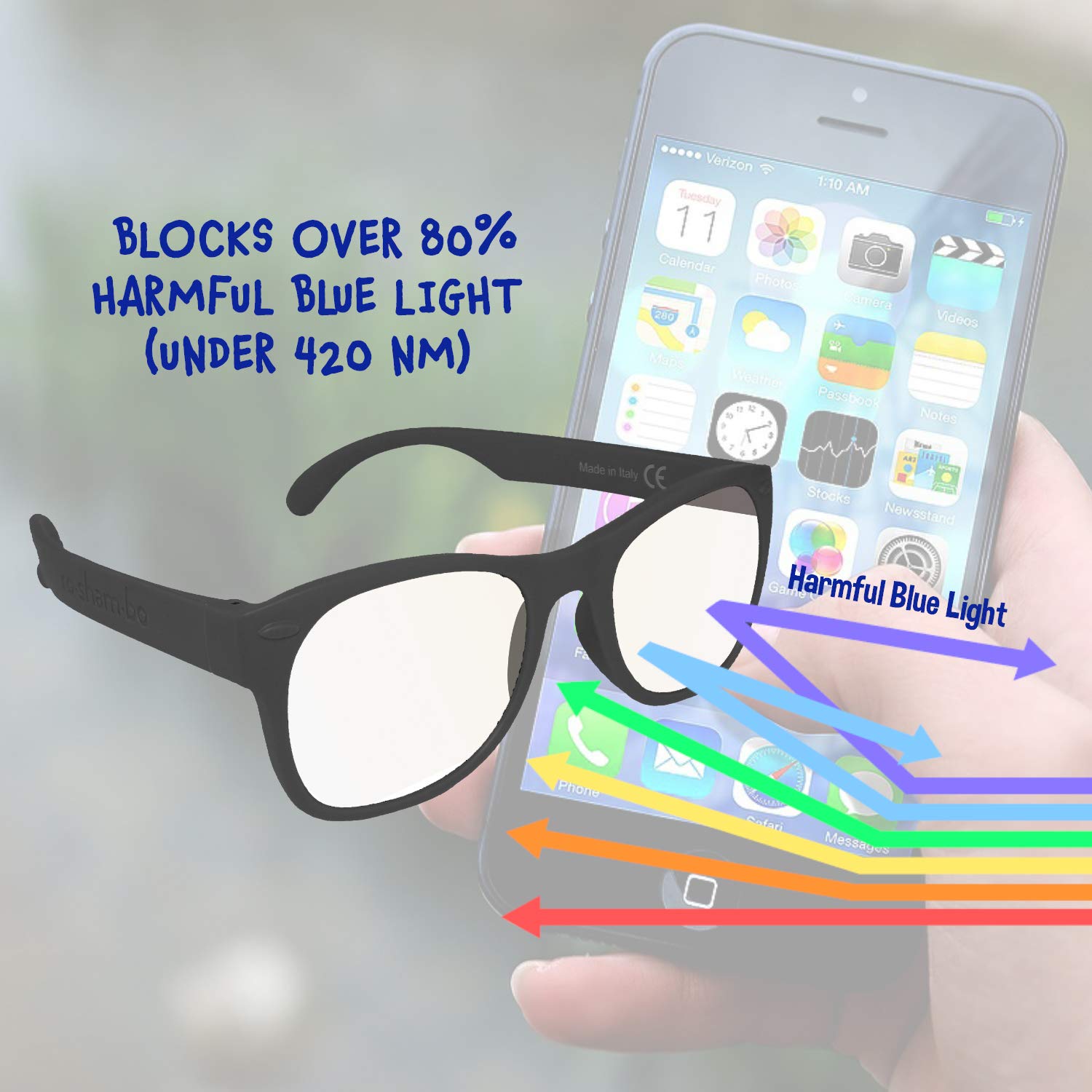 Unbreakable Blue Light Blocking Glasses for Kids (Age 4-12) - Screen Time Protection