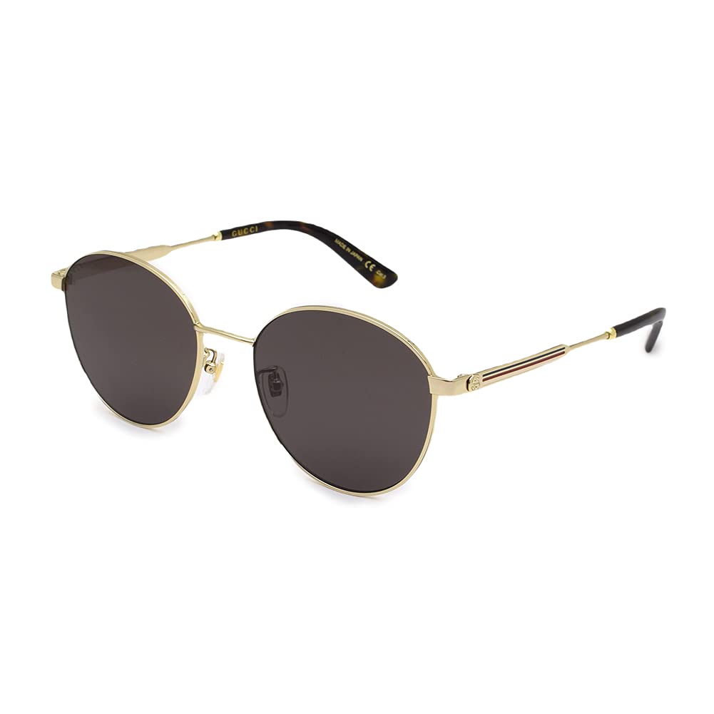 Gucci Women's Vintage Web Round Metal Sunglasses - Classic Retro Fashion Sunglasses for Women, UV Protection, Luxury Designer Shades - Perfect for Beach, Driving & Summer Outfits