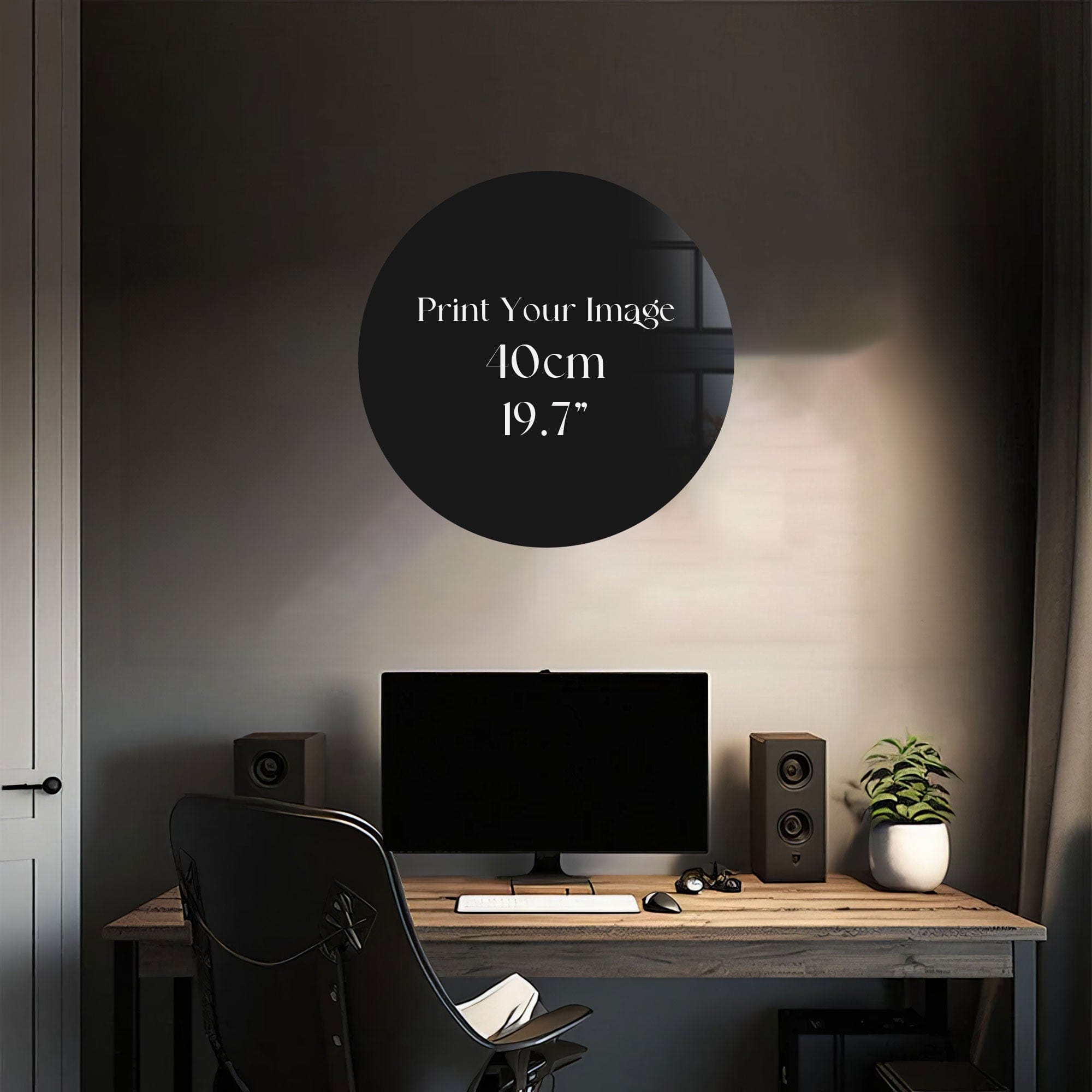 Custom Round Glass Prints - Personalized Photo & Design Engraved Glassware for Home Decor, Wedding Gifts & Office Awards