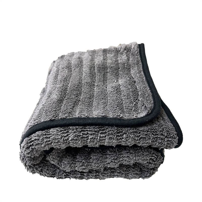 Twisted Loop & Fleece Combo Drying Towel - Super Absorbent Microfiber Car Detailing Towel for Cars, Motorcycles, Boats - Quick Dry, Scratch-Free, Reusable (Blue, 20