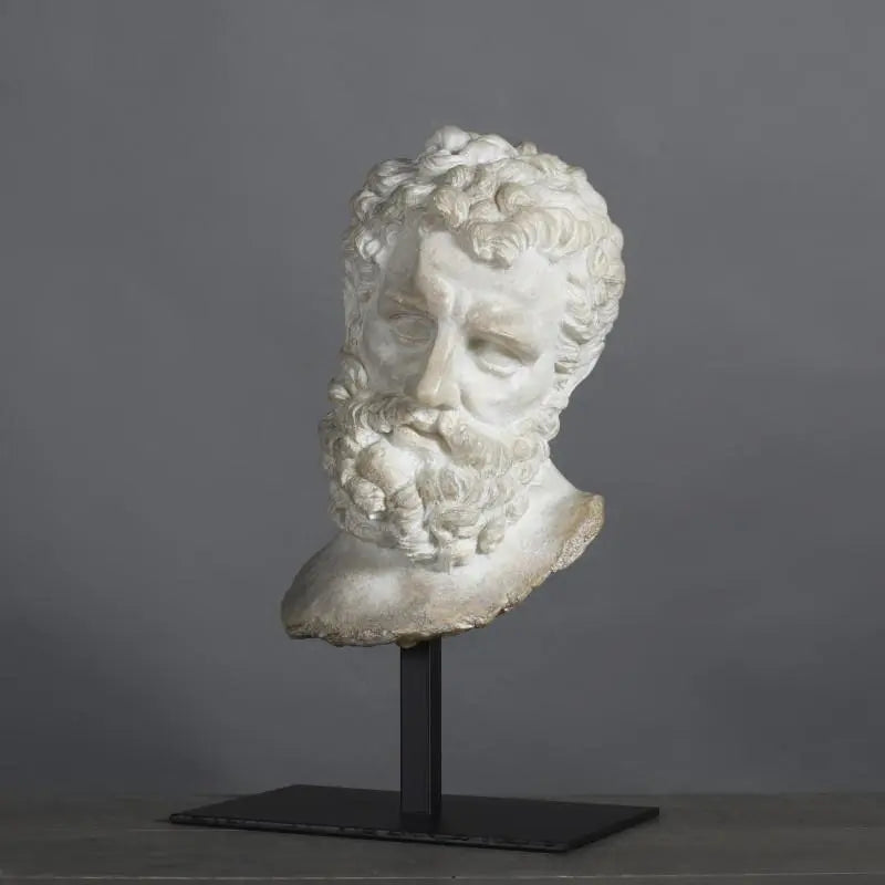Hercules Head Fragmentary Version - Ancient Greek Mythology Statue Replica for Home Decor, Collectibles & Gifts - Perfect for History Enthusiasts, Museum Displays & Themed Parties