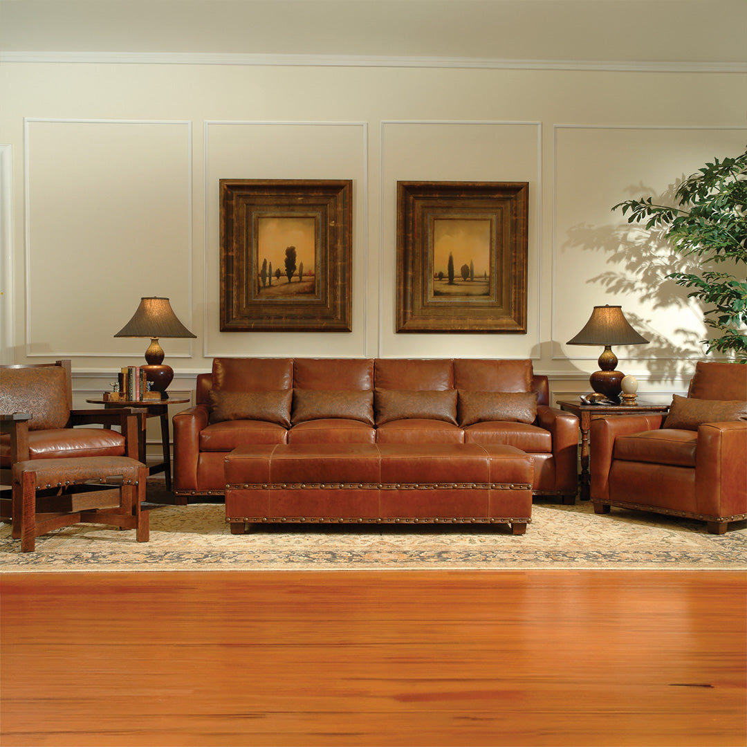 Premium Leather Storage Cocktail Ottoman with Lift Top - Extra Seating & Hidden Storage for Living Room, Bedroom, or Home Office