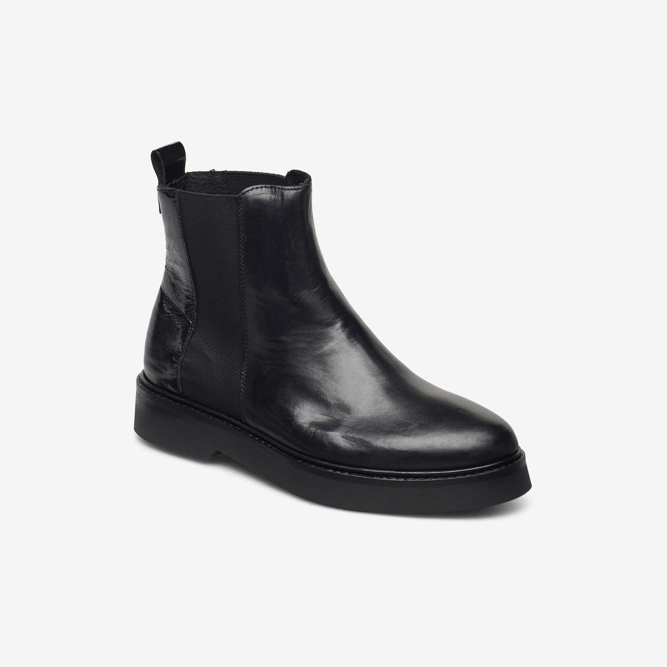 Billie Chelsea Boots for Women - Waterproof Leather Ankle Boots (Black) - Perfect for Fall, Winter & Casual Outfits