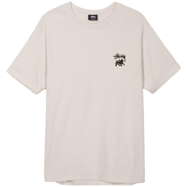Stussy Lion Shield T-Shirt in Stone Wash - Streetwear Graphic Tee for Men | Casual Wear & Urban Fashion
