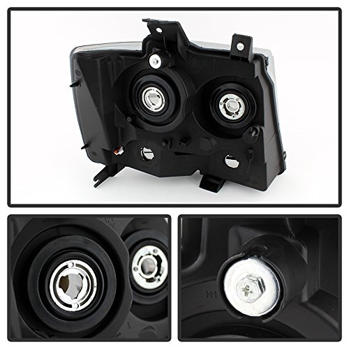 AKKON Crystal Smoked Lens Headlights + LED Tail Brake Lights for 2007-2014 Chevy Suburban 1500 2500 & Tahoe - Upgrade Your Ride with Stylish Lighting for Night Driving and Enhanced Visibility