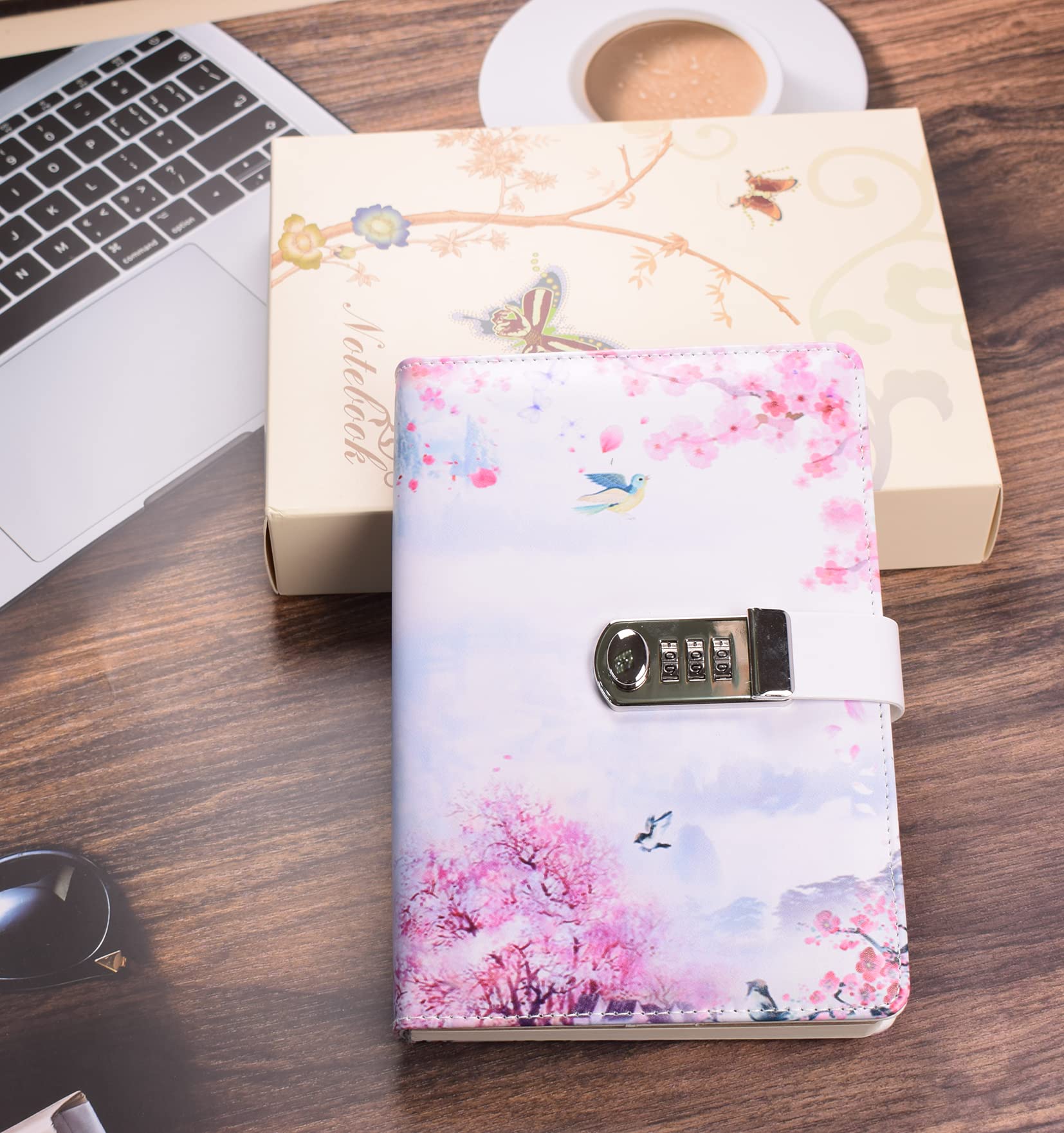Secure Combination Lock Journal - A5 Password Protected Diary with Digital Lock, Notepad & Planner Cover (Style 4) - Perfect for Personal Writing, Travel Journaling & Gift Giving