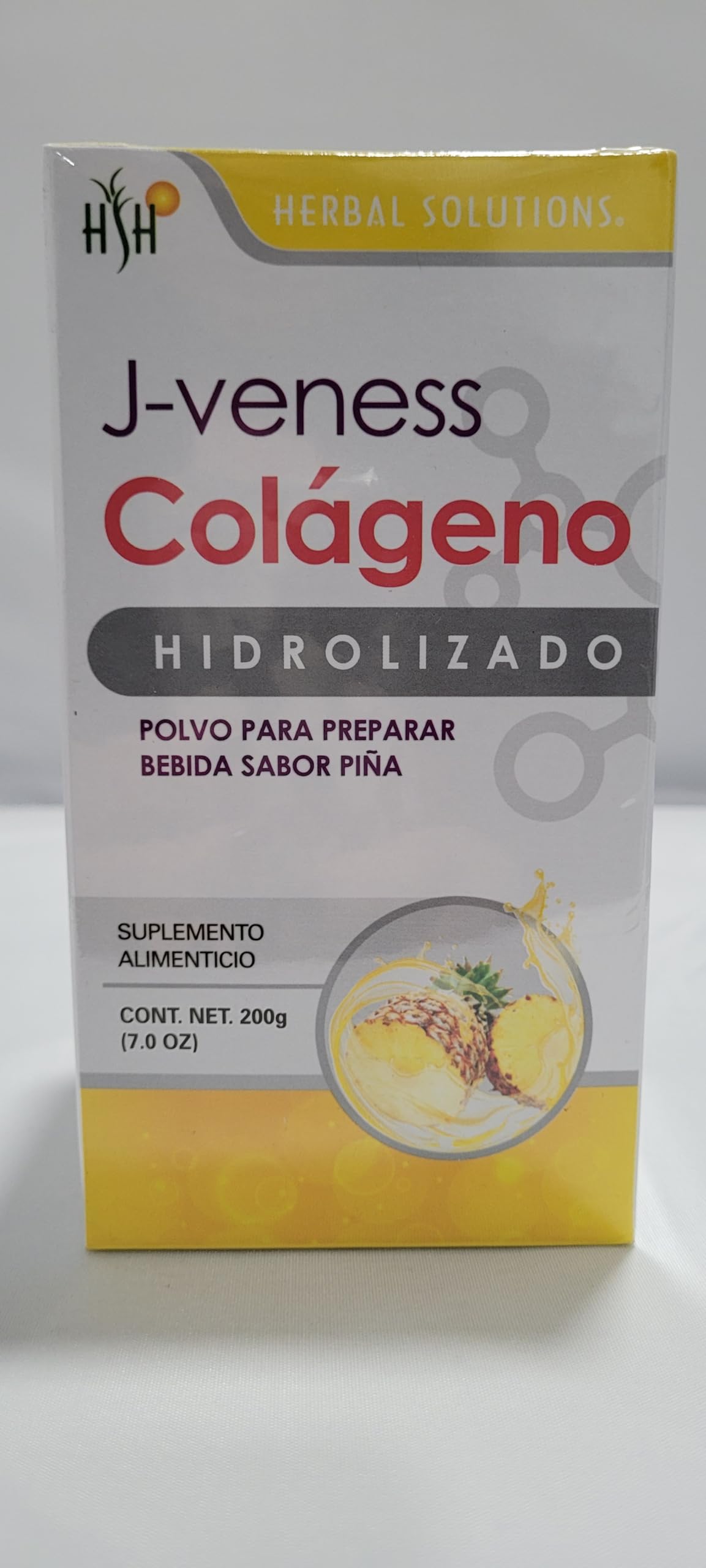 J-Veness Pineapple Flavored Collagen Powder - Hydrolyzed Collagen Supplement for Skin, Hair & Joint Support - Perfect for Smoothies, Coffee & Post-Workout Recovery