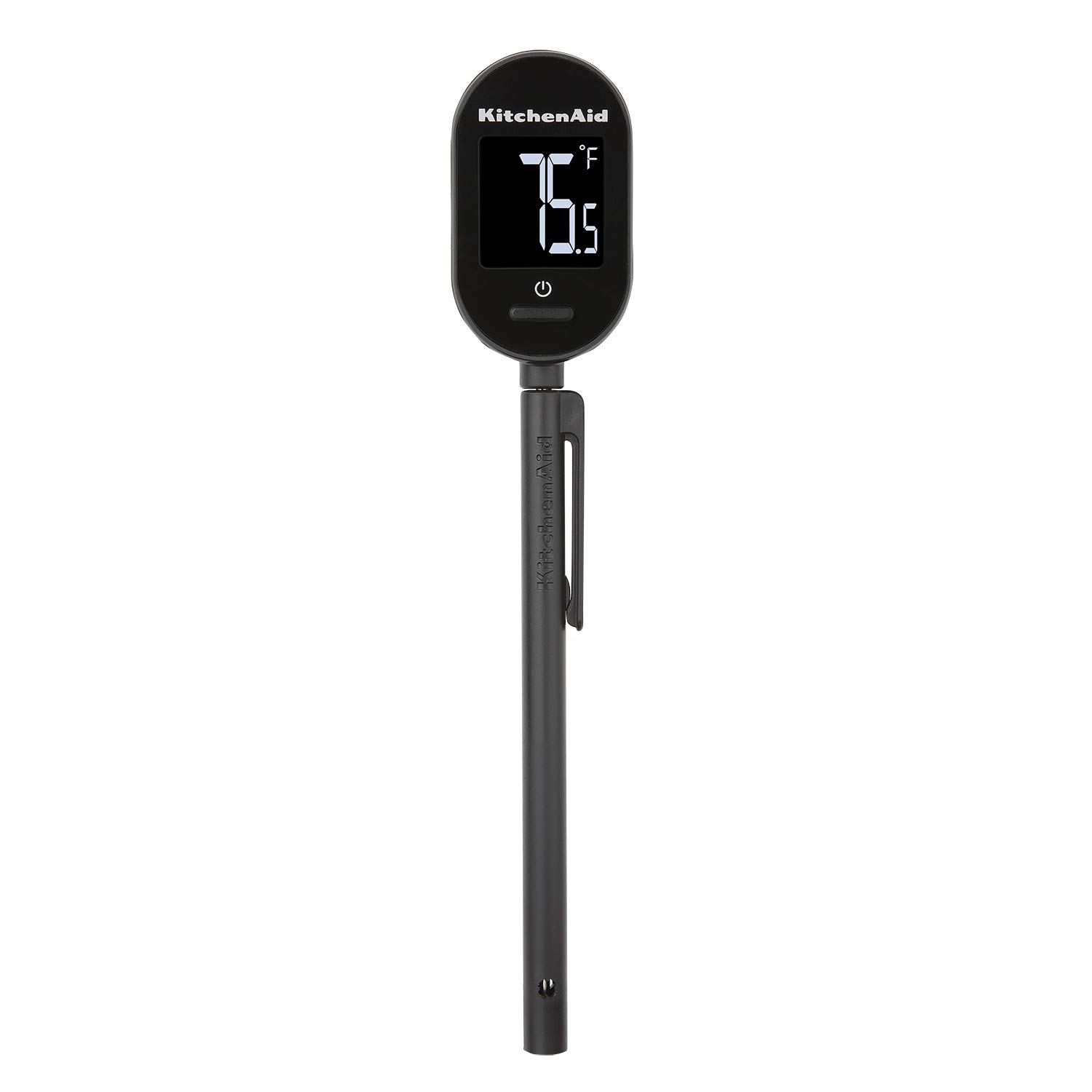 KitchenAid KQ910 Backlit Instant Read Digital Food Thermometer for Meat, Grill, and Cooking - Wireless Kitchen Thermometer (Black) - Perfect for Grilling, Roasting, and Baking at Home