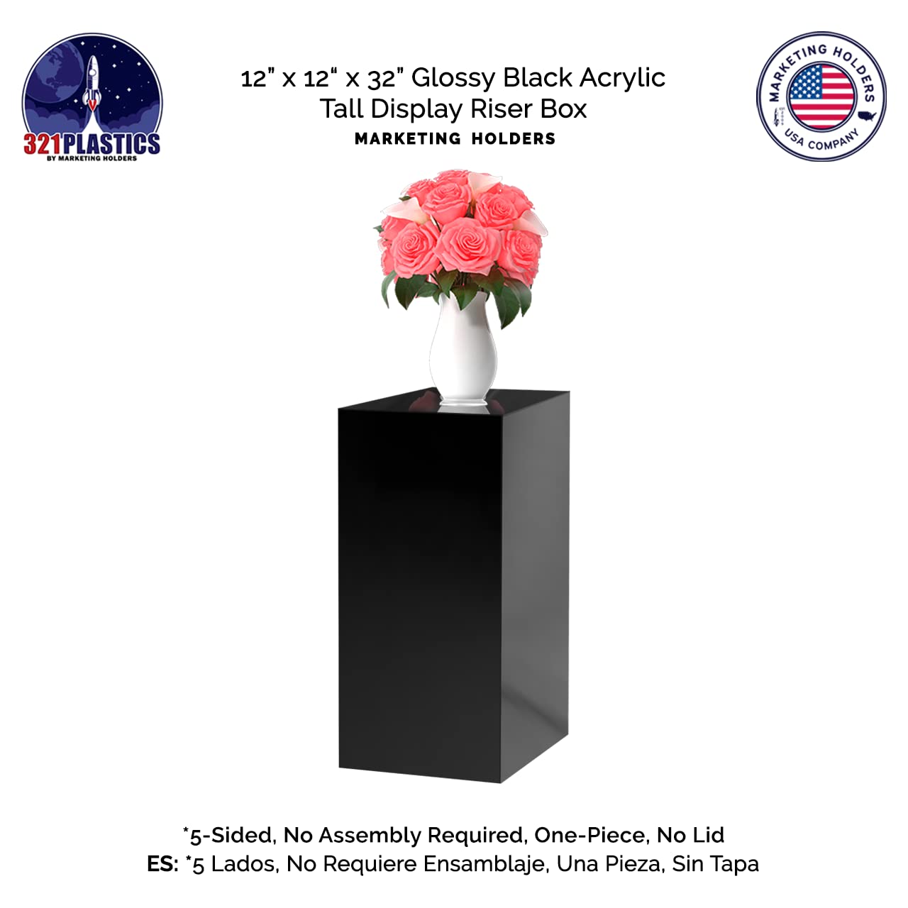 2 Pack Acrylic Display Riser Box - 12