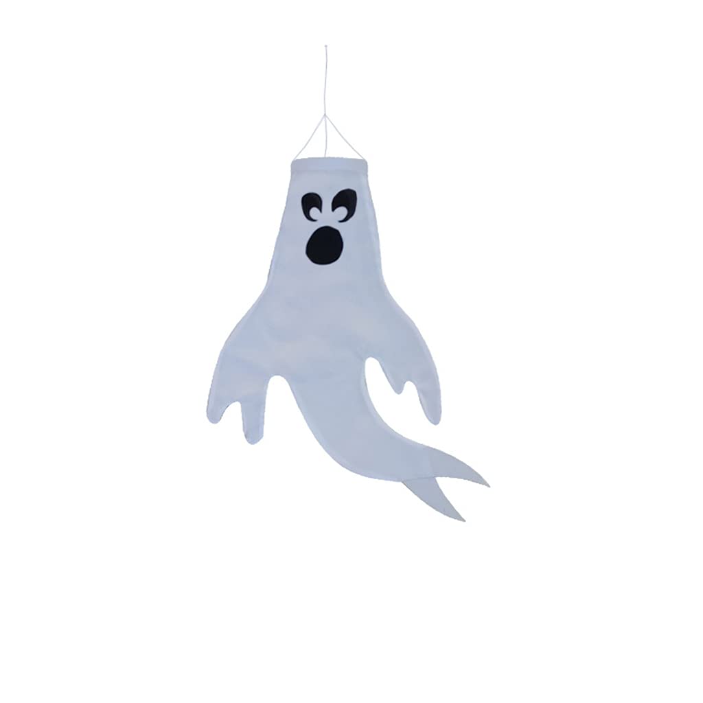 Spooky Halloween Ghost Windsock - Outdoor/Indoor Hanging Decorations for Yard, Party, Home - Scary Wind Streamer & Flag for Halloween Decor Props - Perfect for Halloween Parties, Haunted Houses, and Trick-or-Treat Decor