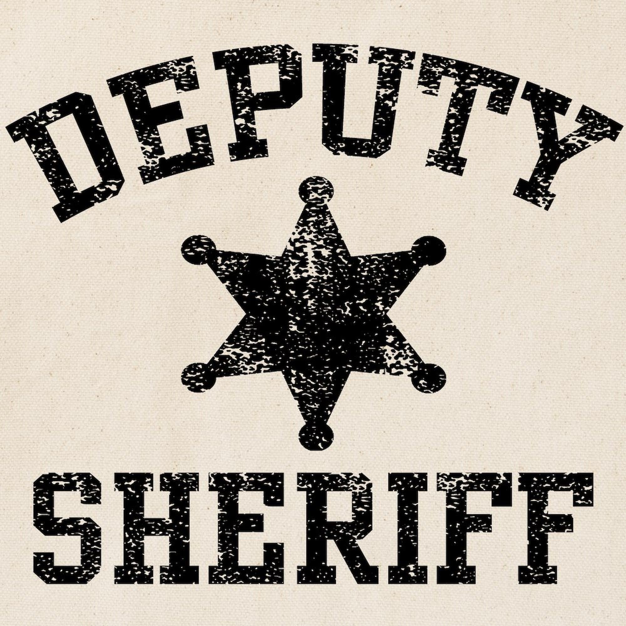 Deputy Sheriff Tote Bag - Natural Canvas Reusable Shopping Bag for Groceries, Beach & Work | Durable Eco-Friendly Tote with Law Enforcement Design