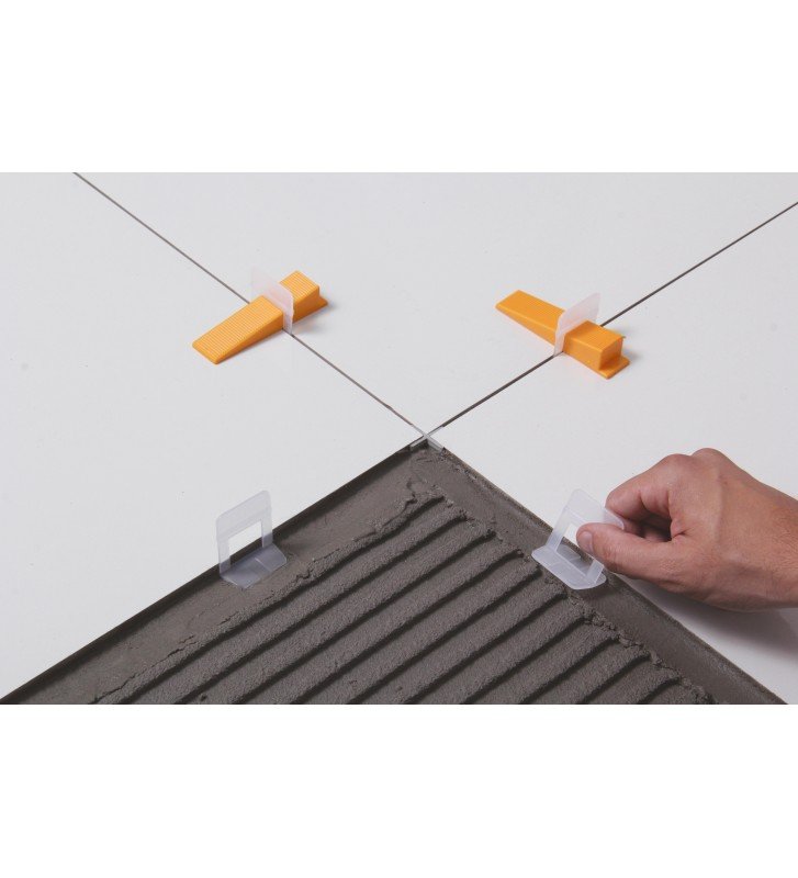 Clip Leveling Spacer - Adjustable Tile Leveling System for Perfect Floor & Wall Tiles - DIY Home Renovation & Professional Installation